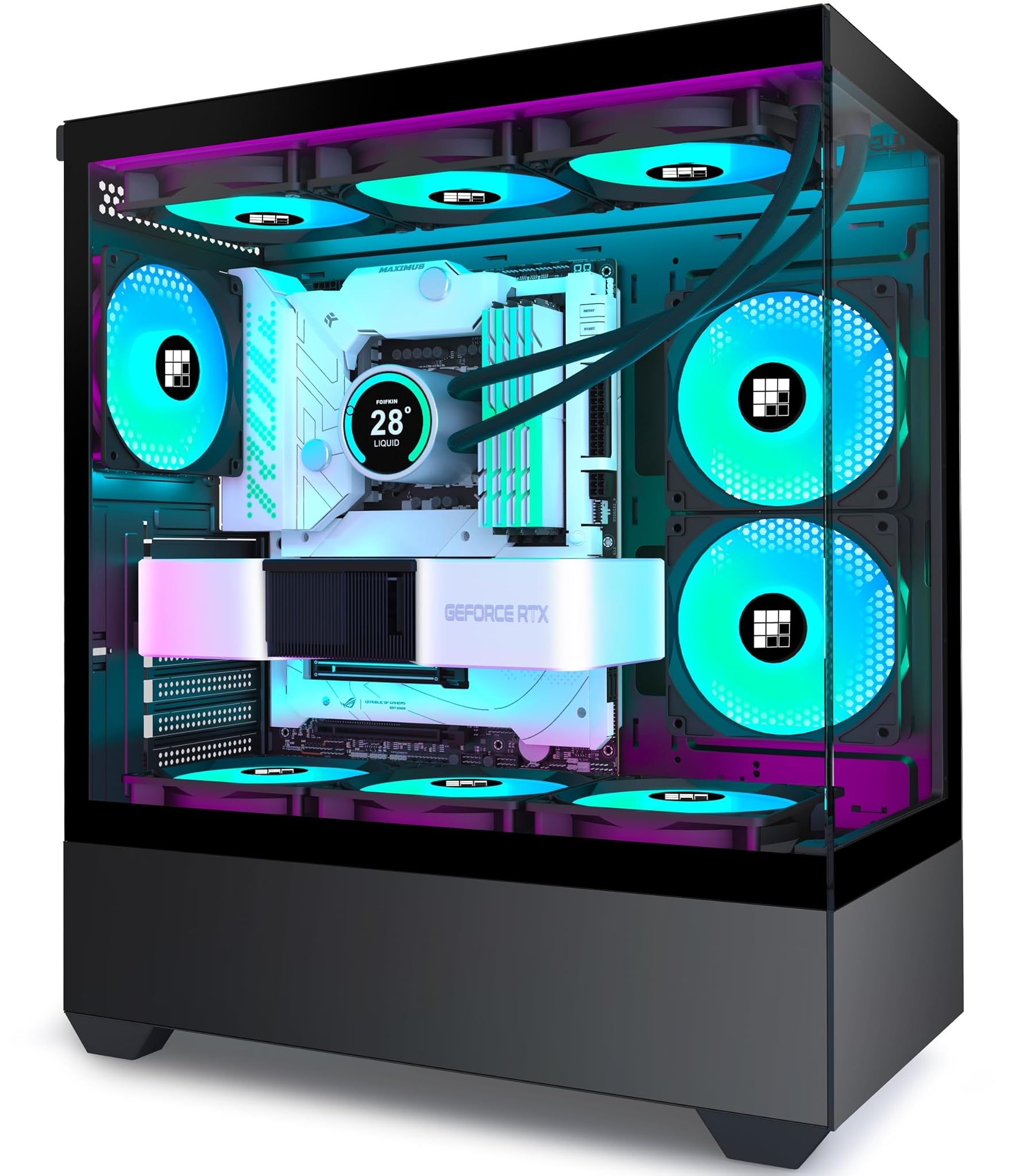 Foifkin F1 - Case PC Gaming ATX Mid-Tower, Nero