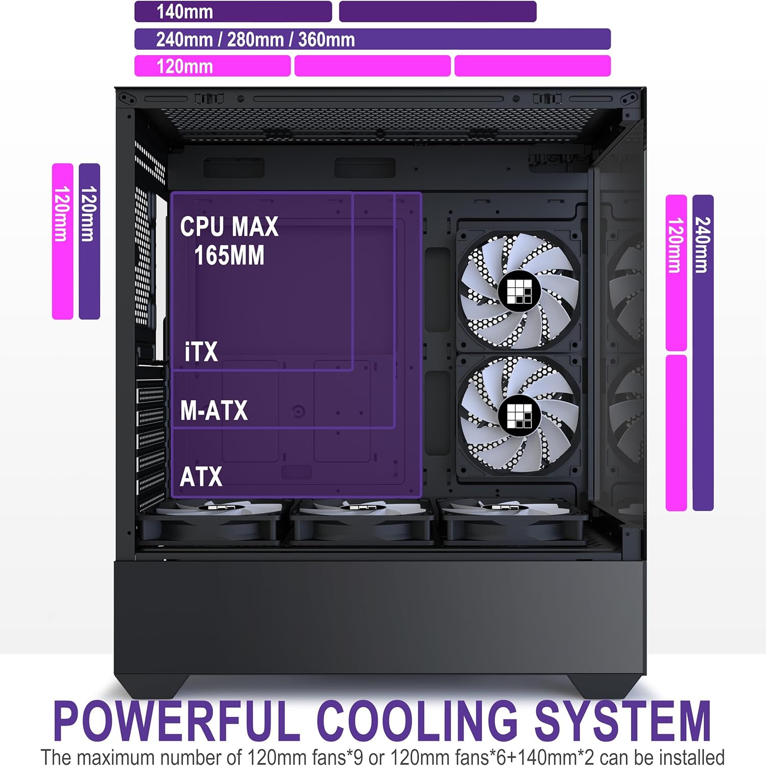 Foifkin F1 - Case PC Gaming ATX Mid-Tower, Nero - immagine 6