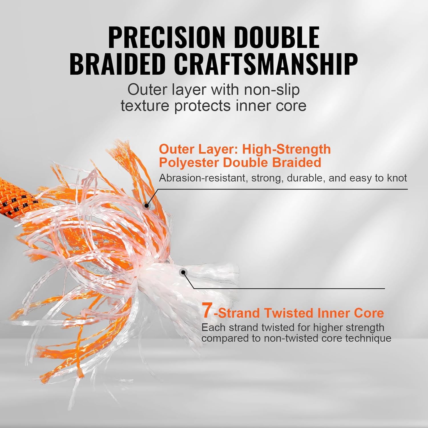 Vevor Corda Poliestere Doppia Intrecciata 12,7 mm x 67,06 m - immagine 3