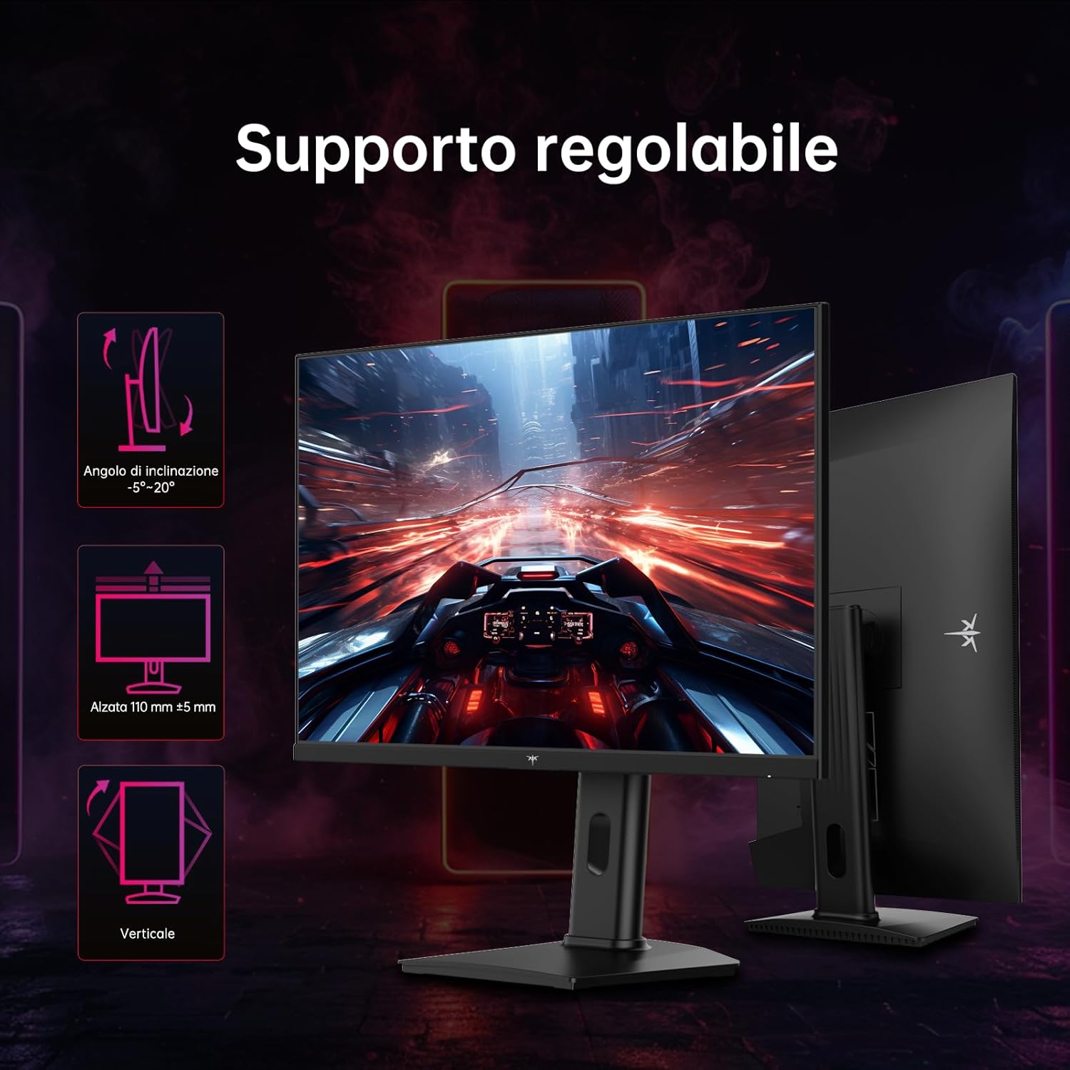 Ktc Monitor Gaming 25" FHD Fast IPS 300Hz (OC 320Hz) - immagine 8