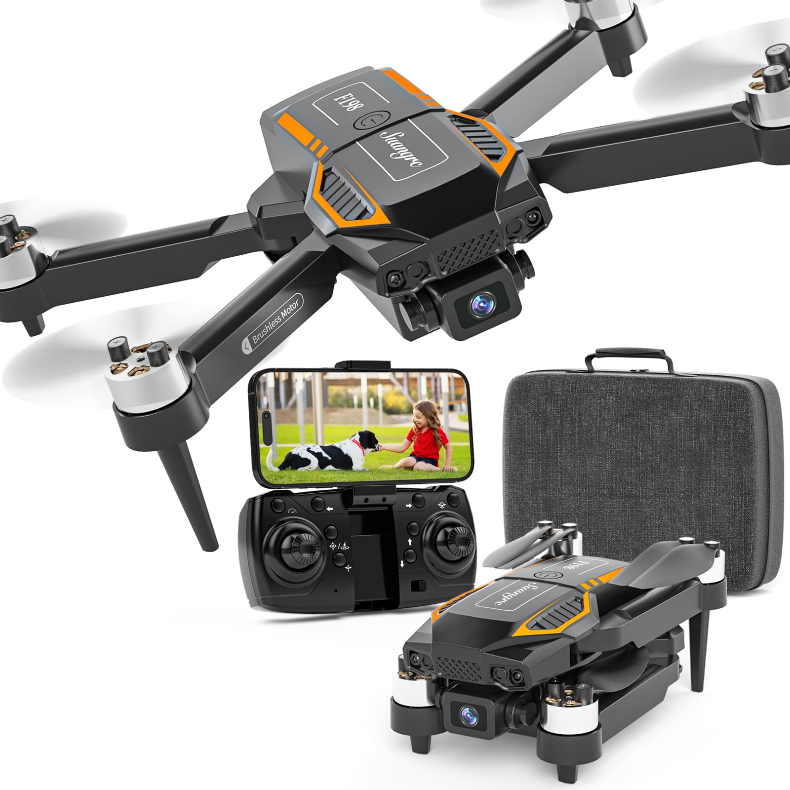 F198 Drone Pieghevole con Fotocamera 720P HD