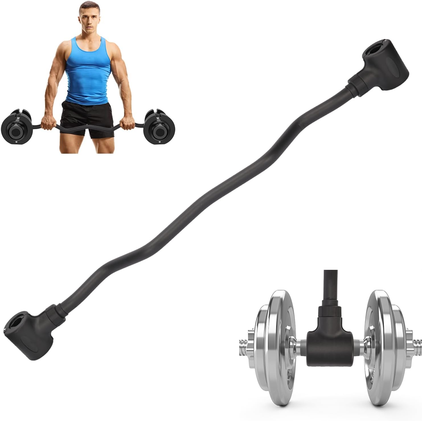 Tonchean Convertitore Manubri a Bilanciere 80kg - immagine 1