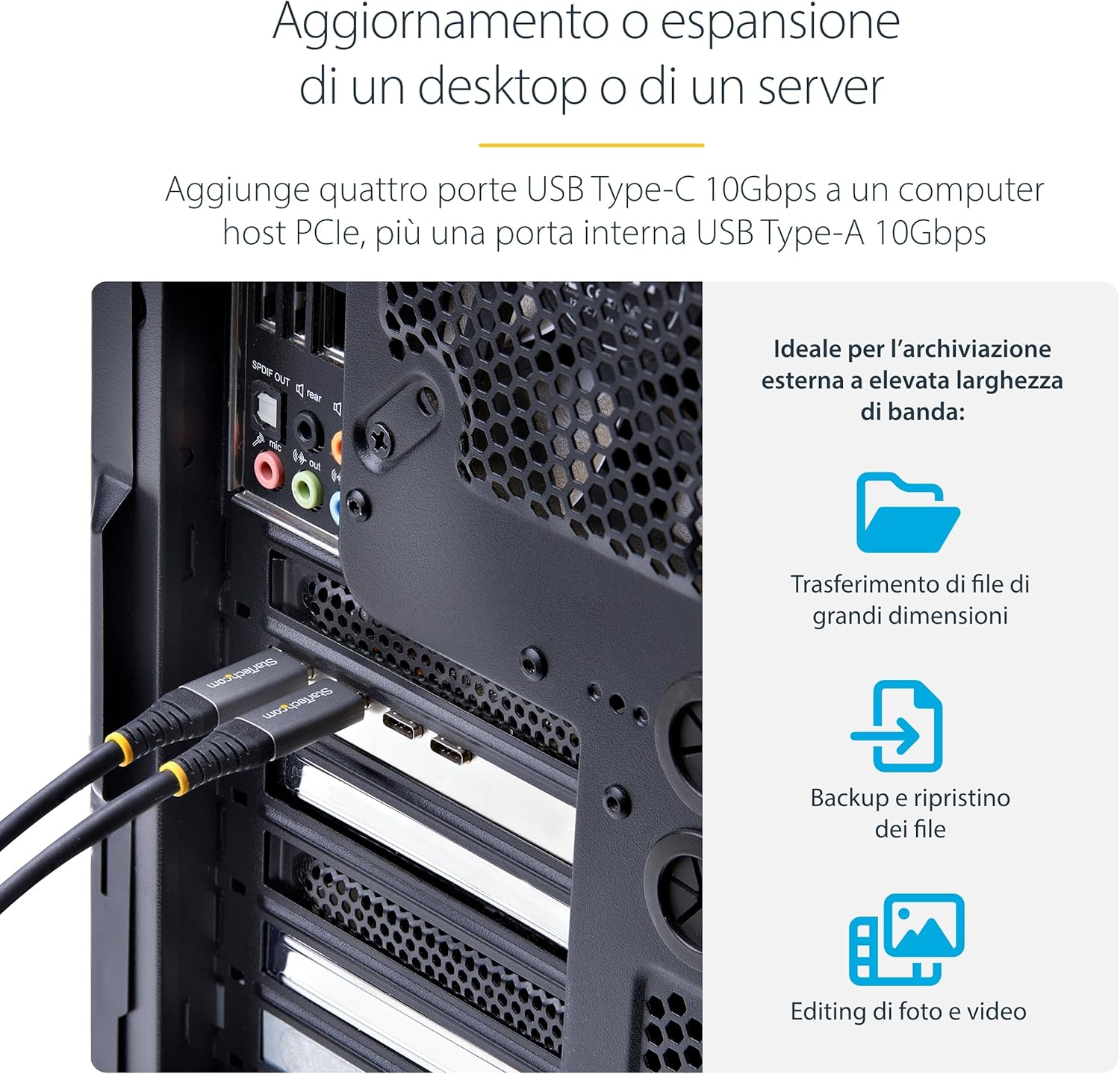 Startech.com Scheda Espansione PCIe USB 3.2 10Gbps - immagine 2