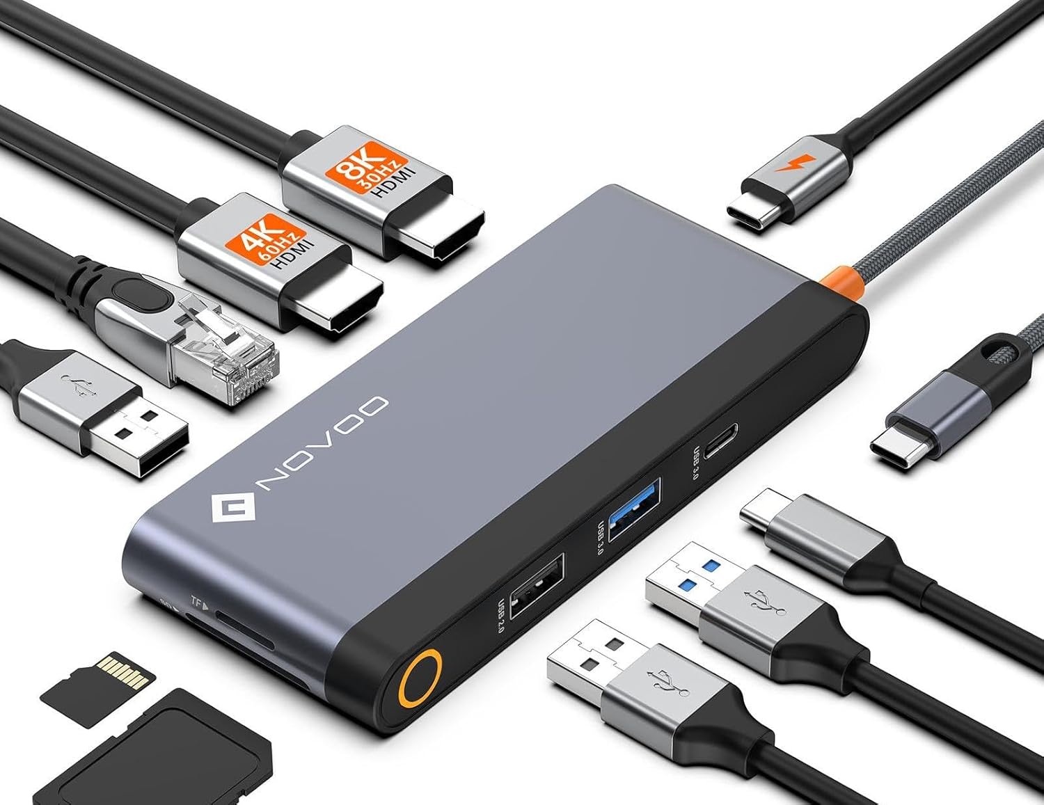 Novoo Docking Station USB-C Dual HDMI 8K/4K - immagine 1