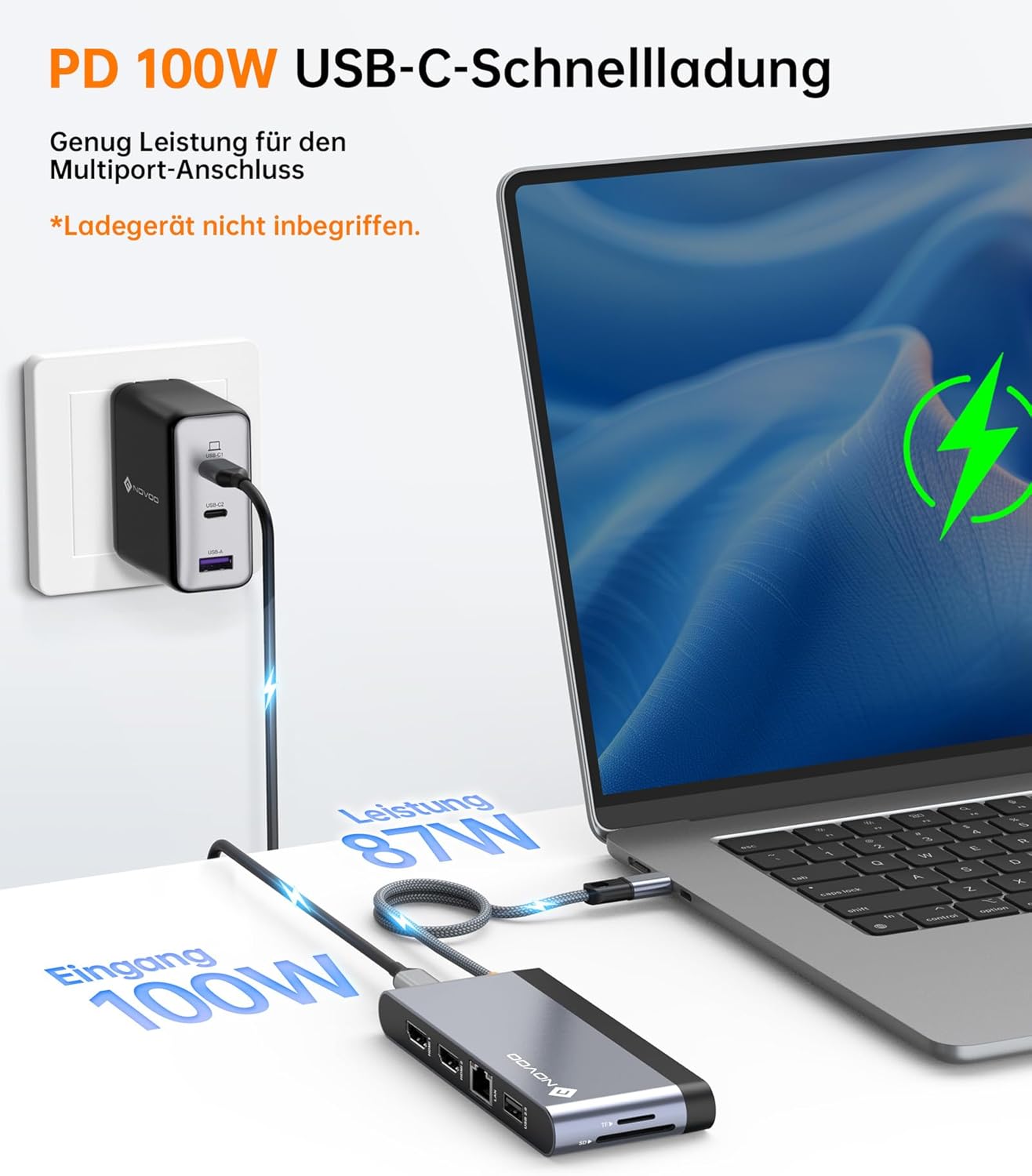 Novoo Docking Station USB-C Dual HDMI 8K/4K - immagine 5