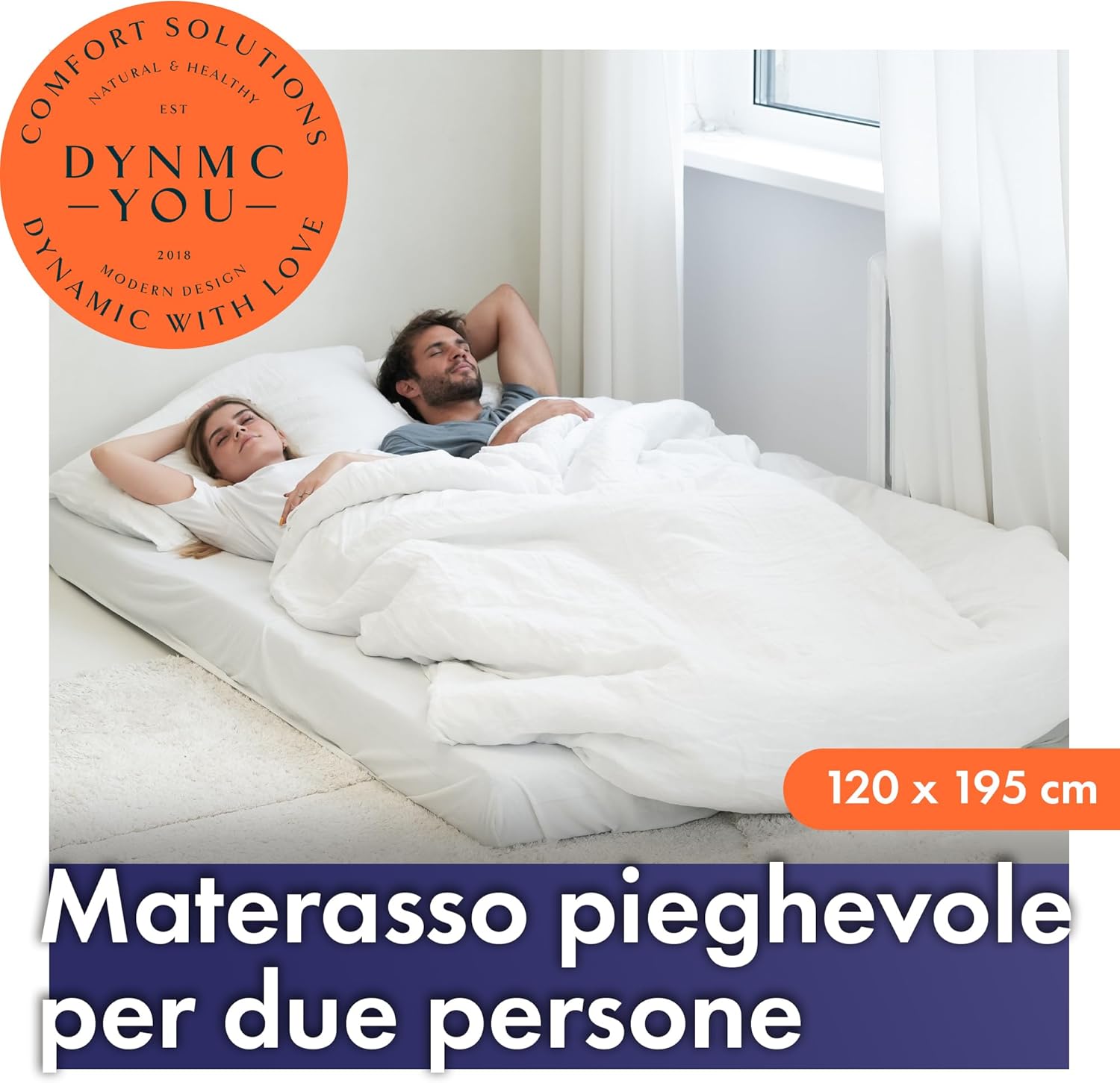 Dynmc You Materasso Pieghevole Matrimoniale, Grigio Scuro - immagine 2