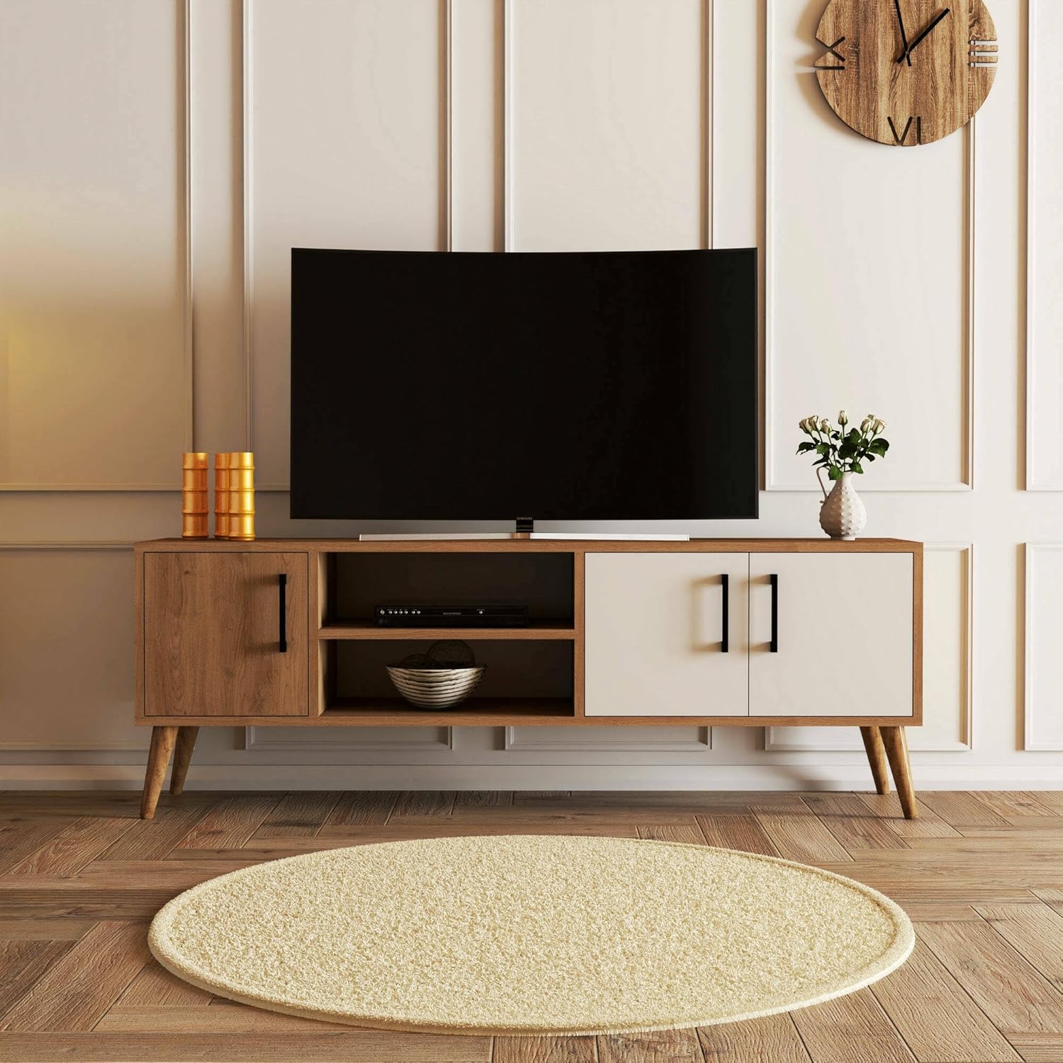 Dmora Tiaki - Mobile Porta TV Credenza 150x34 h52 cm