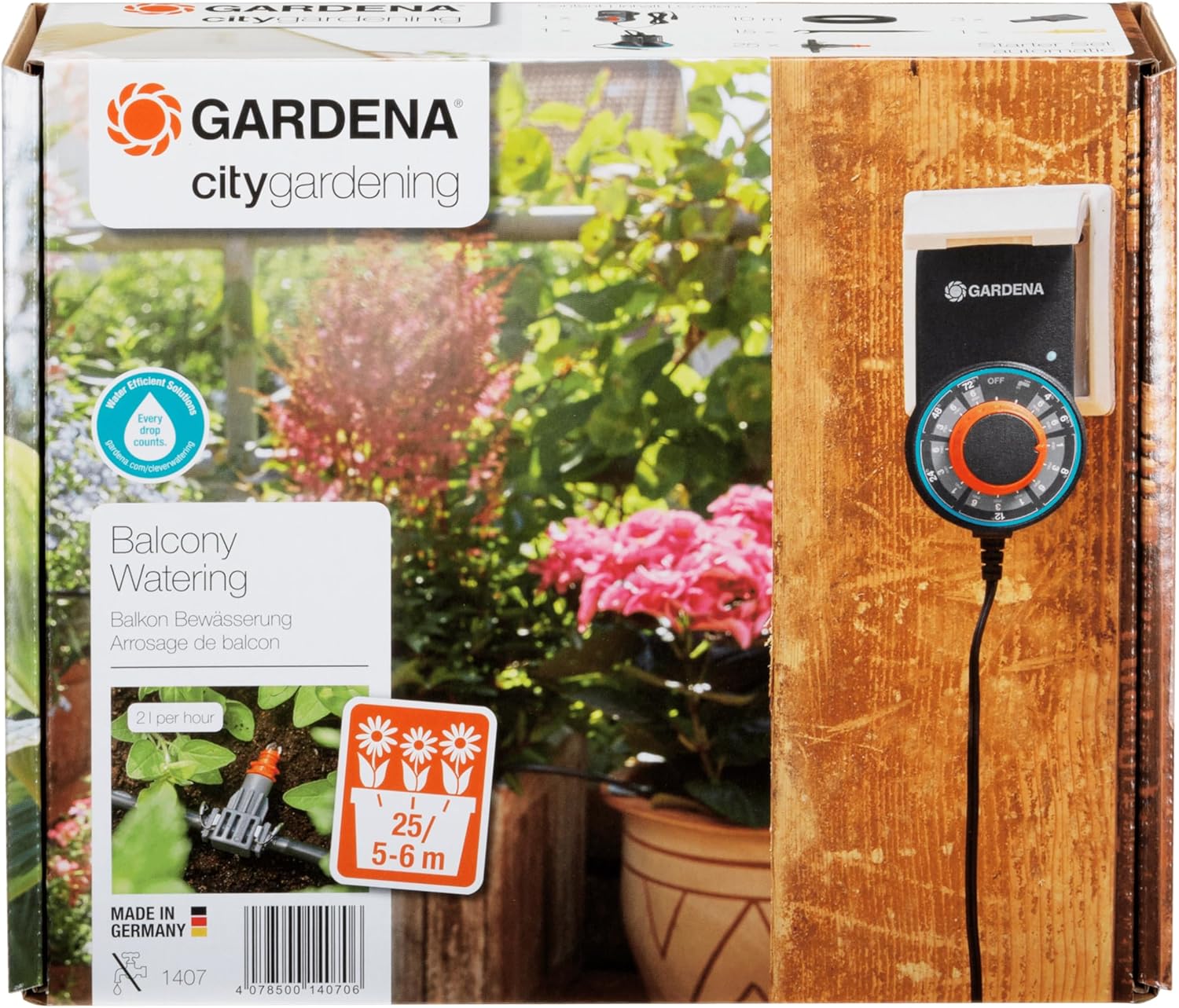 Gardena Set Balcone City Gardening per Fioriere