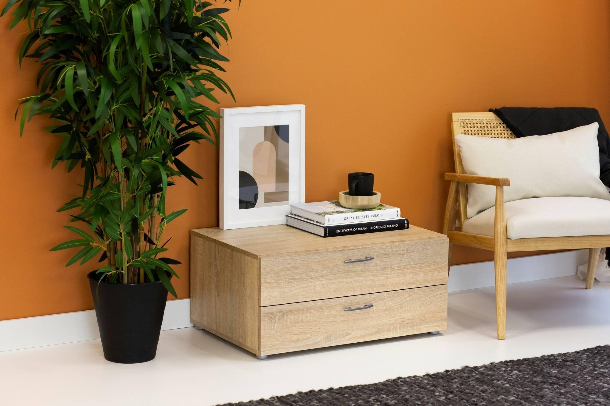 Dmora Cassettiera Limerick 74x52 h35 cm, Rovere