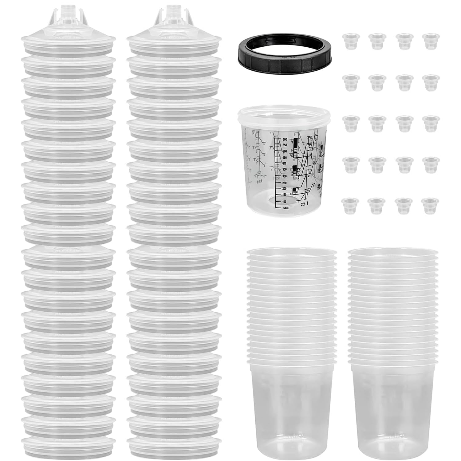 Toosoar Kit Tazza Paint Mix 600ML per Pistola Spruzzo