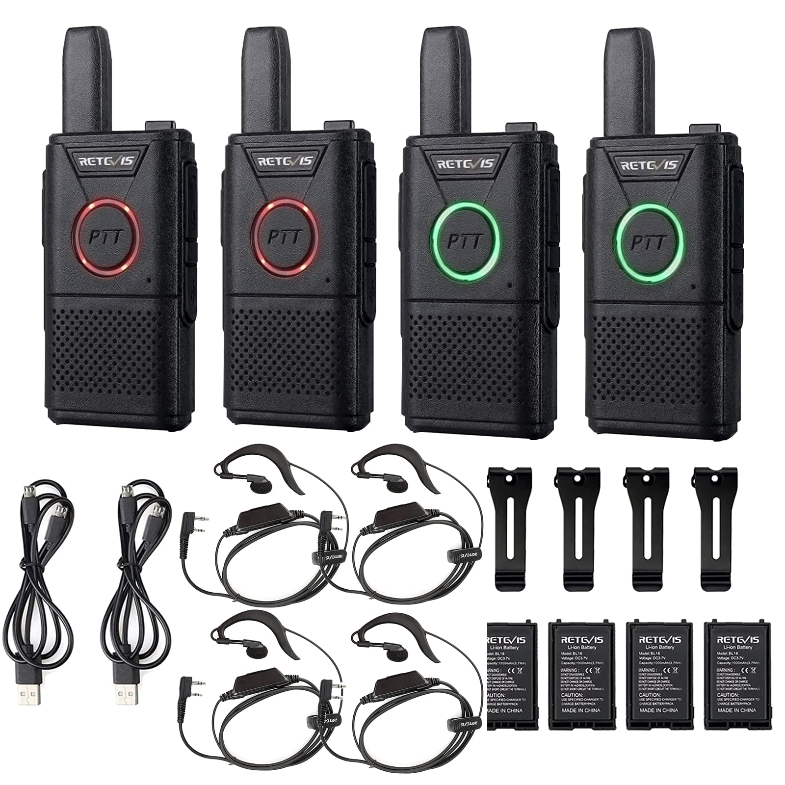 Retevis RT618 Walkie-Talkie PMR446 con Auricolare