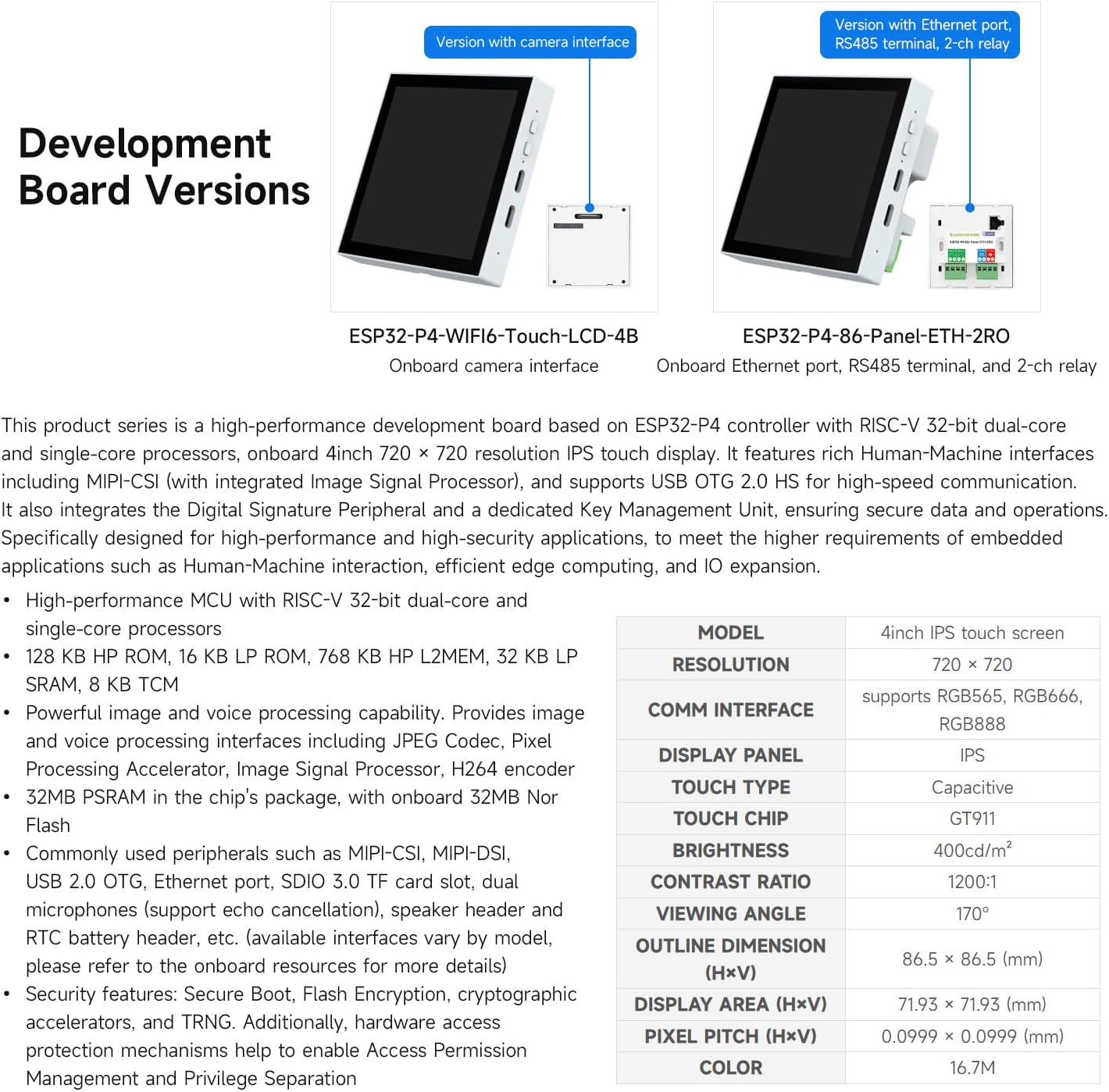 Waveshare ESP32-P4-86-Panel-ETH-2RO Smart Box - immagine 3