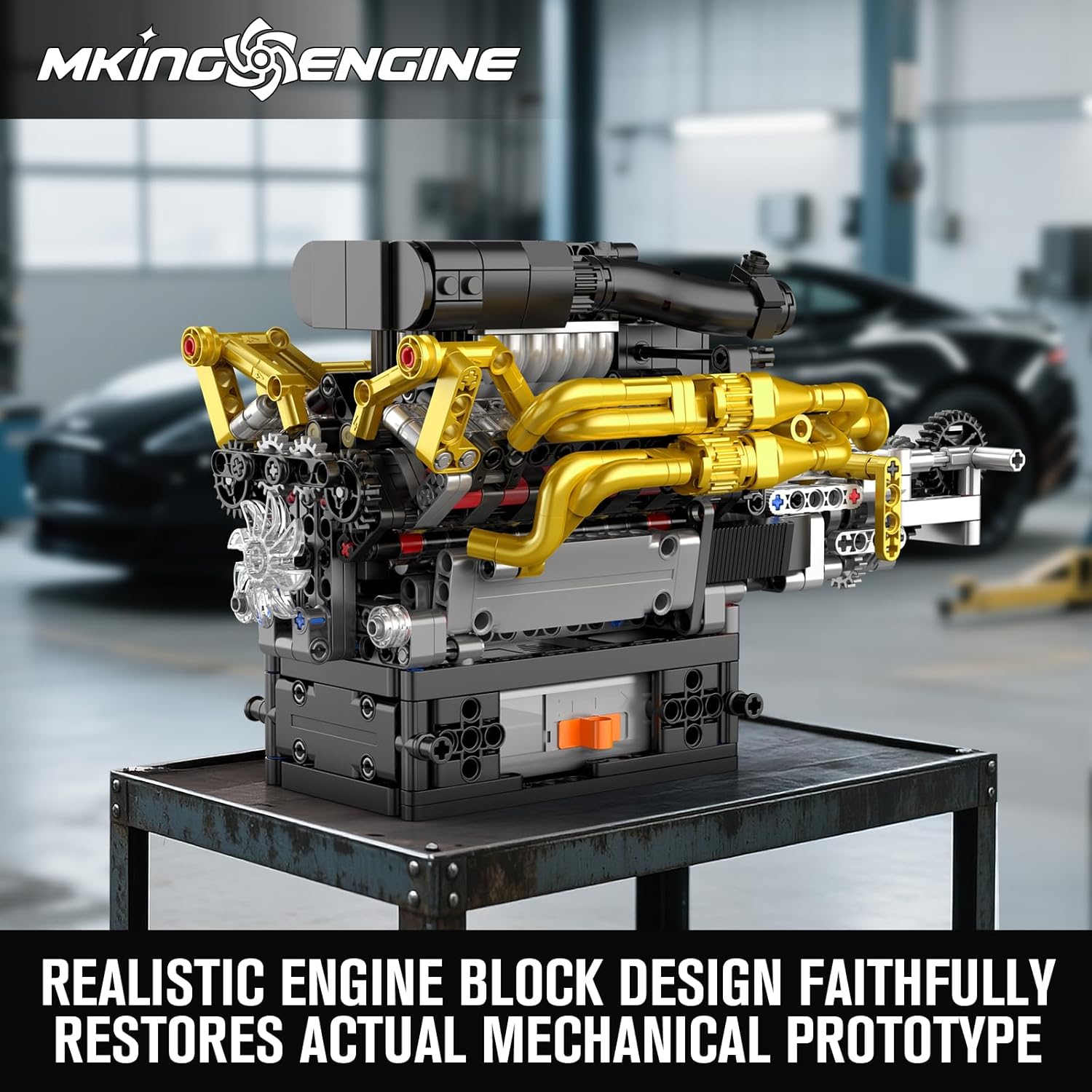 Mould King 10224 Engine Building Blocks Set - immagine 4