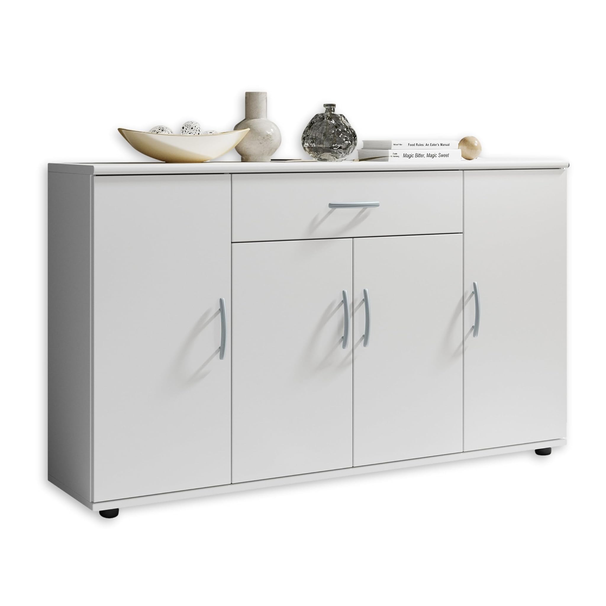 Stella Trading Lilly Credenza Bianca Moderna 90x70x30cm