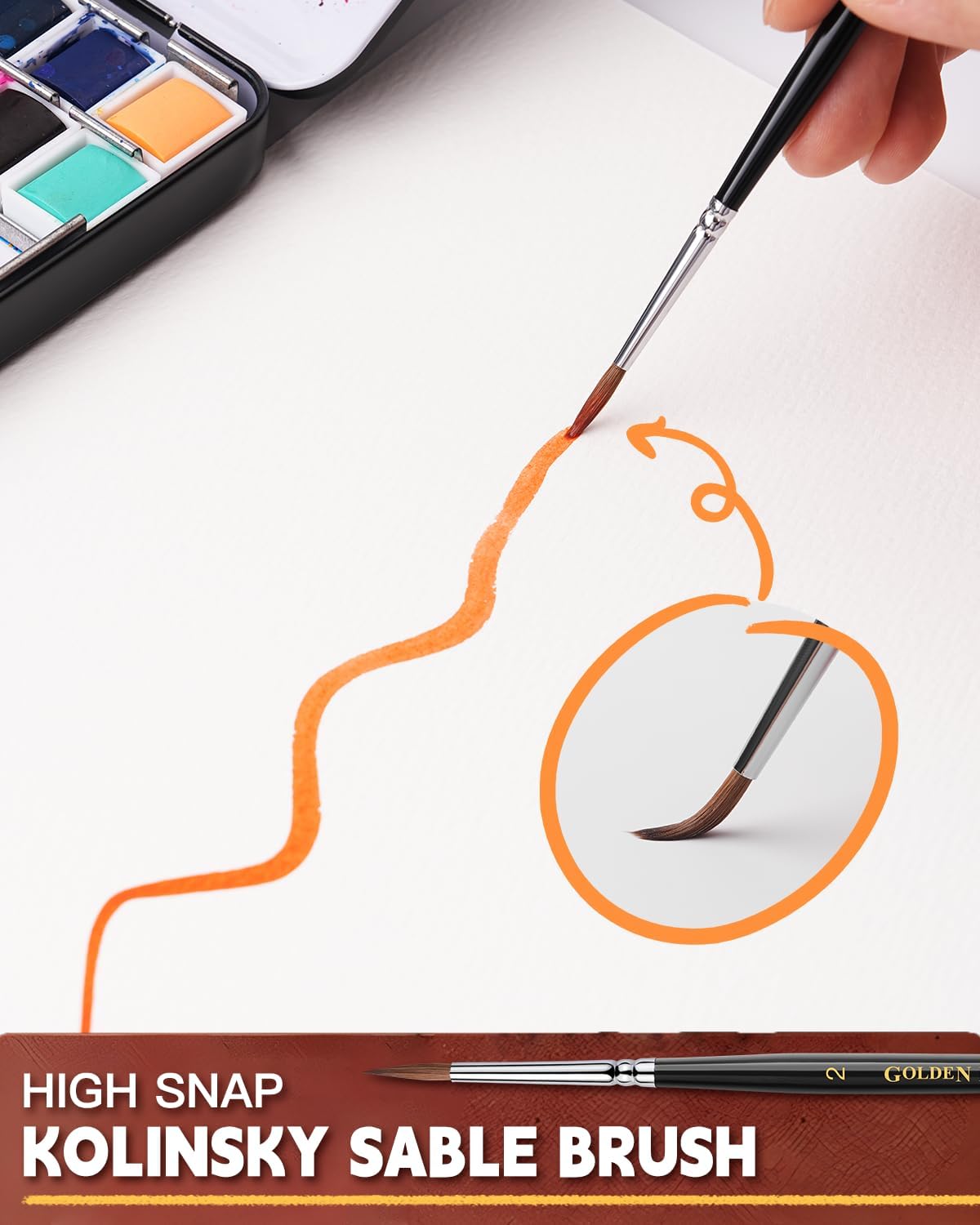 Kolinsky Sable - Set di 5 spazzole in miniatura - immagine 6