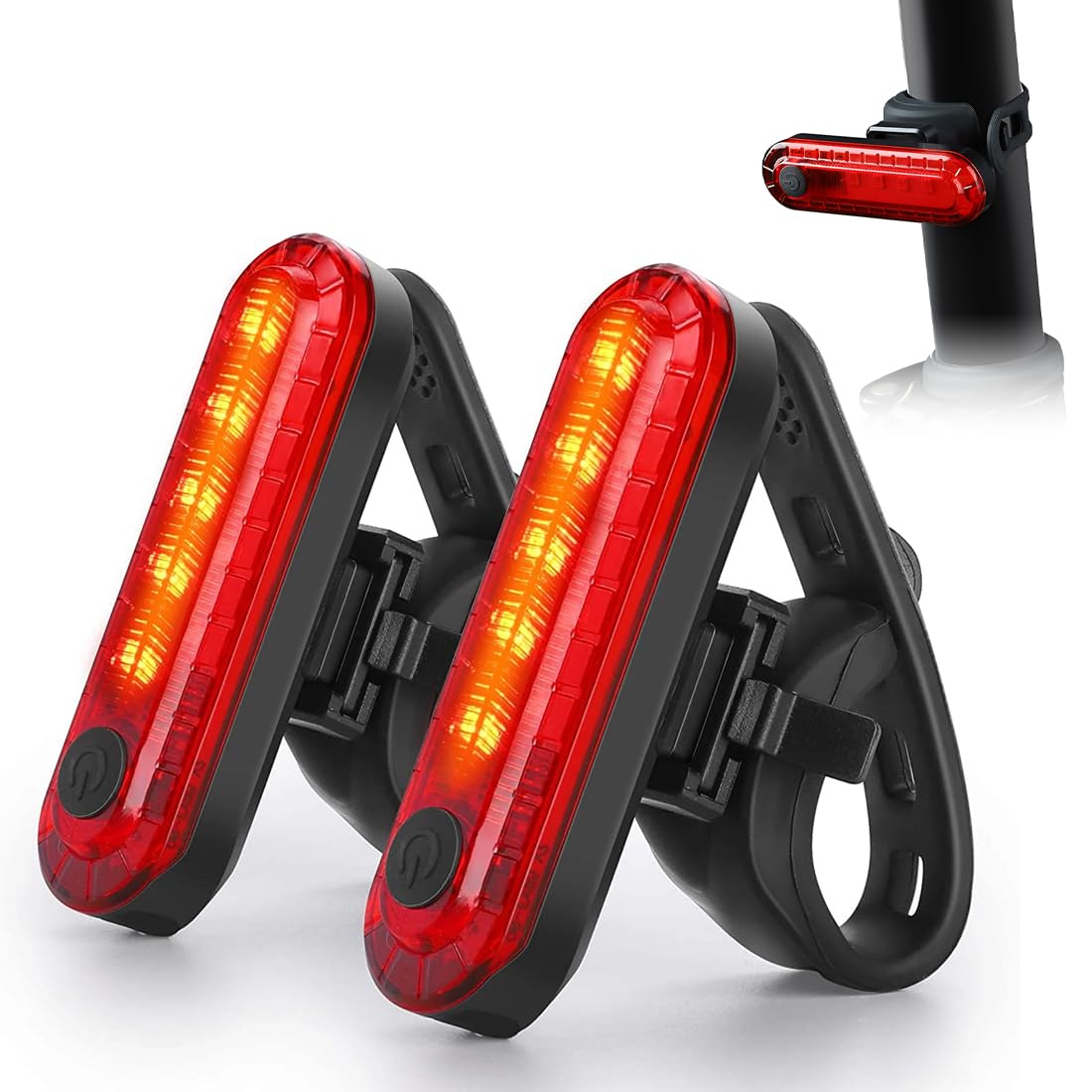 Luce Posteriore Bicicletta LED Impermeabile (2 Pezzi)