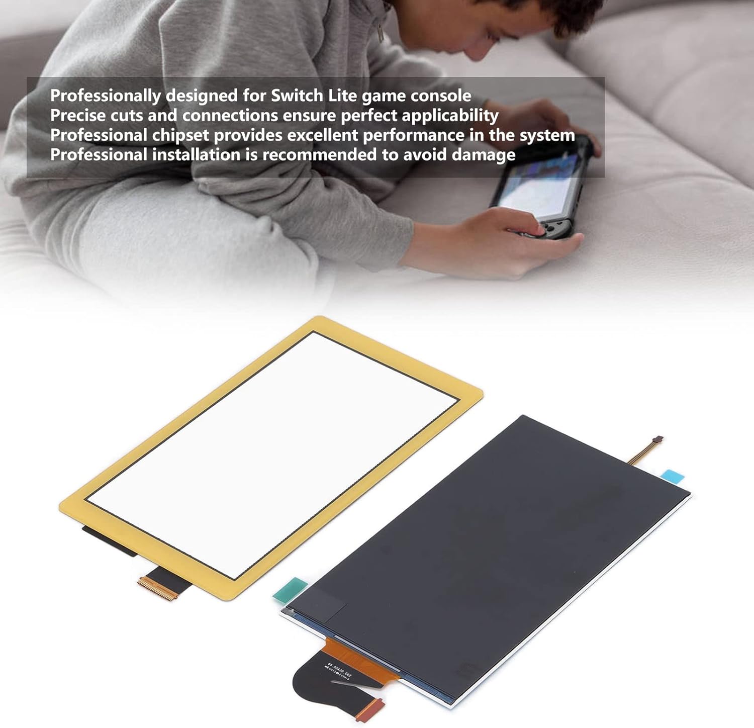 Schermo LCD Ricambio per Lite, Touch Screen Giallo - immagine 2