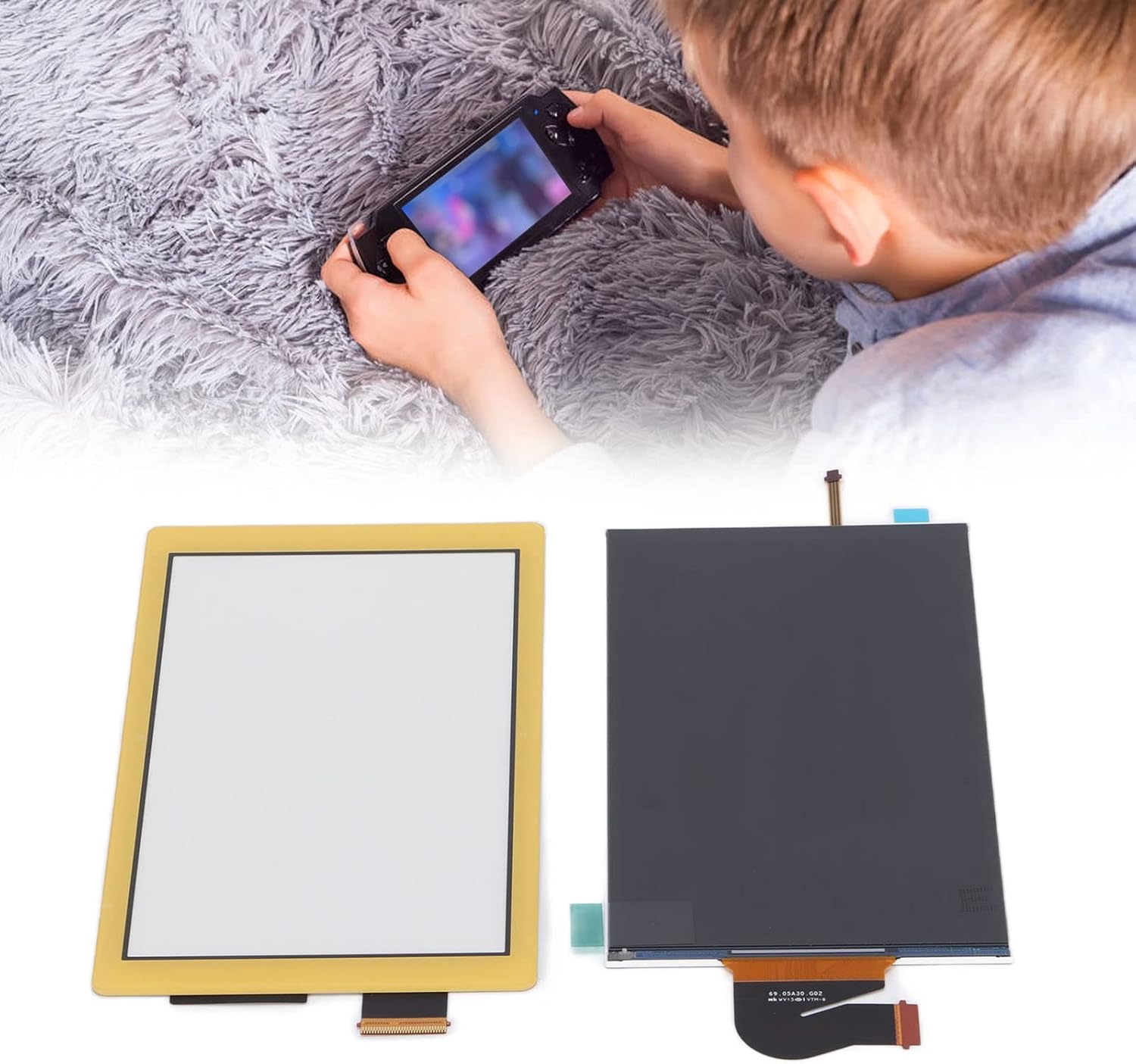 Schermo LCD Ricambio per Lite, Touch Screen Giallo - immagine 4