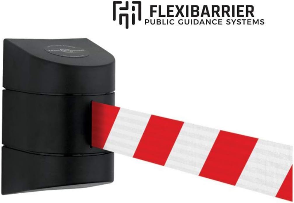 FlexiBarrier - Nastro per bloccaggio, retrattile, da parete, basic, 4,5 m - immagine 2