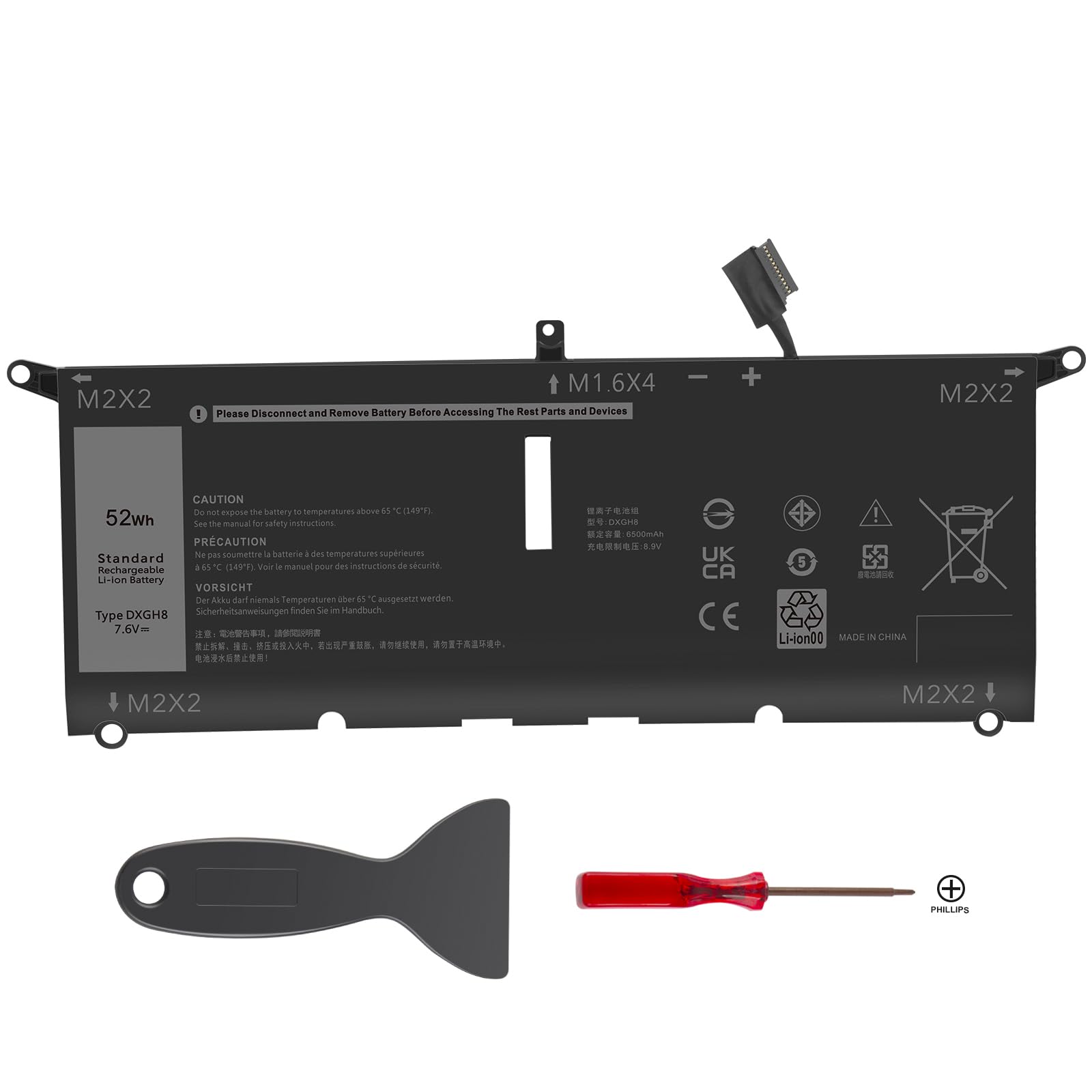 Asuncell Batteria Portatile DXGH8 7.6V/52Wh