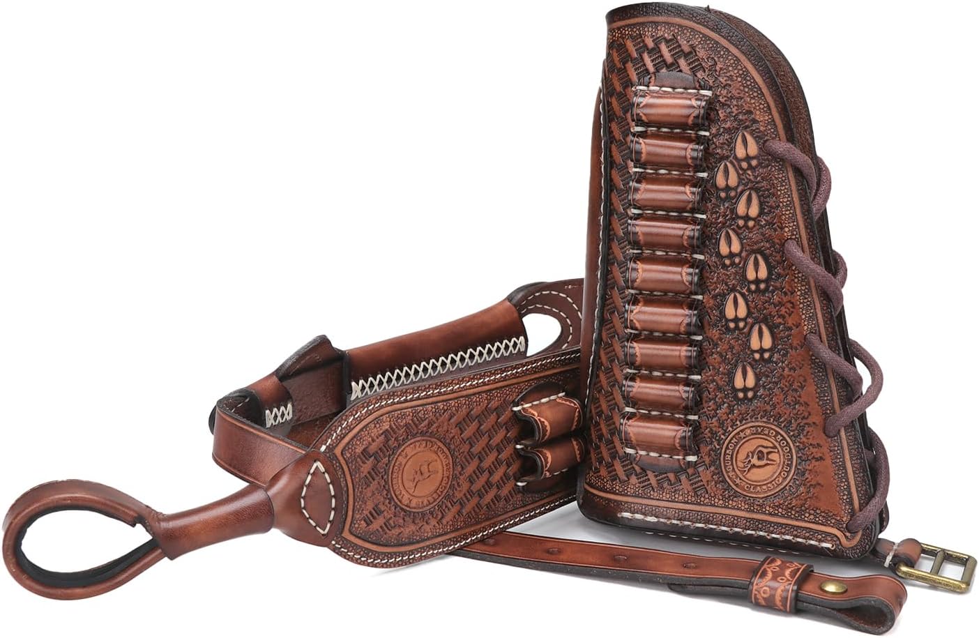 TOURBON Poggiaguancia in Pelle per Fucile Fatto a Mano - immagine 1