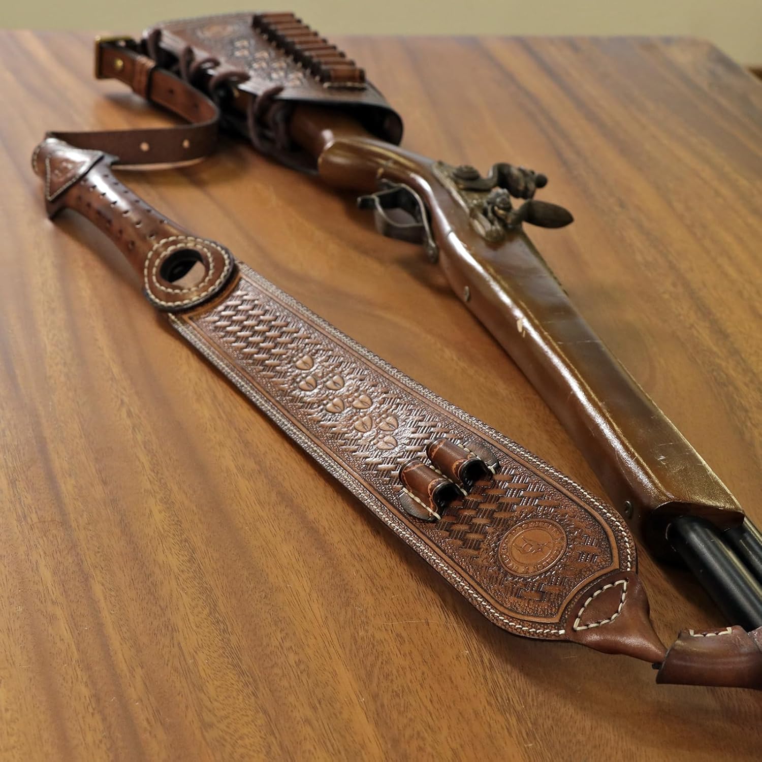 TOURBON Poggiaguancia in Pelle per Fucile Fatto a Mano - immagine 6