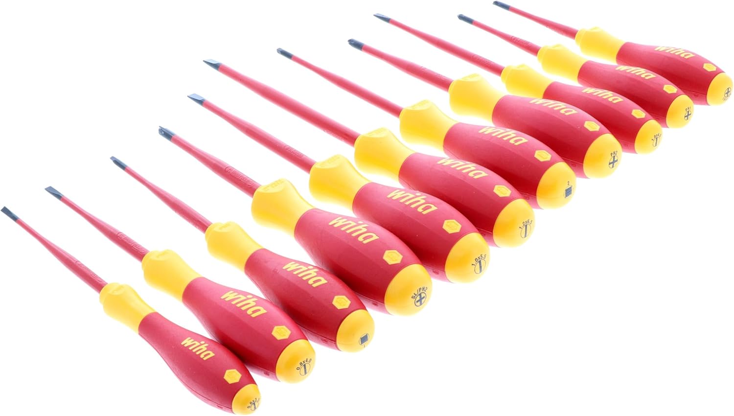 Wiha 32198 - Set di cacciaviti isolati sottili, 11 pezzi - immagine 3