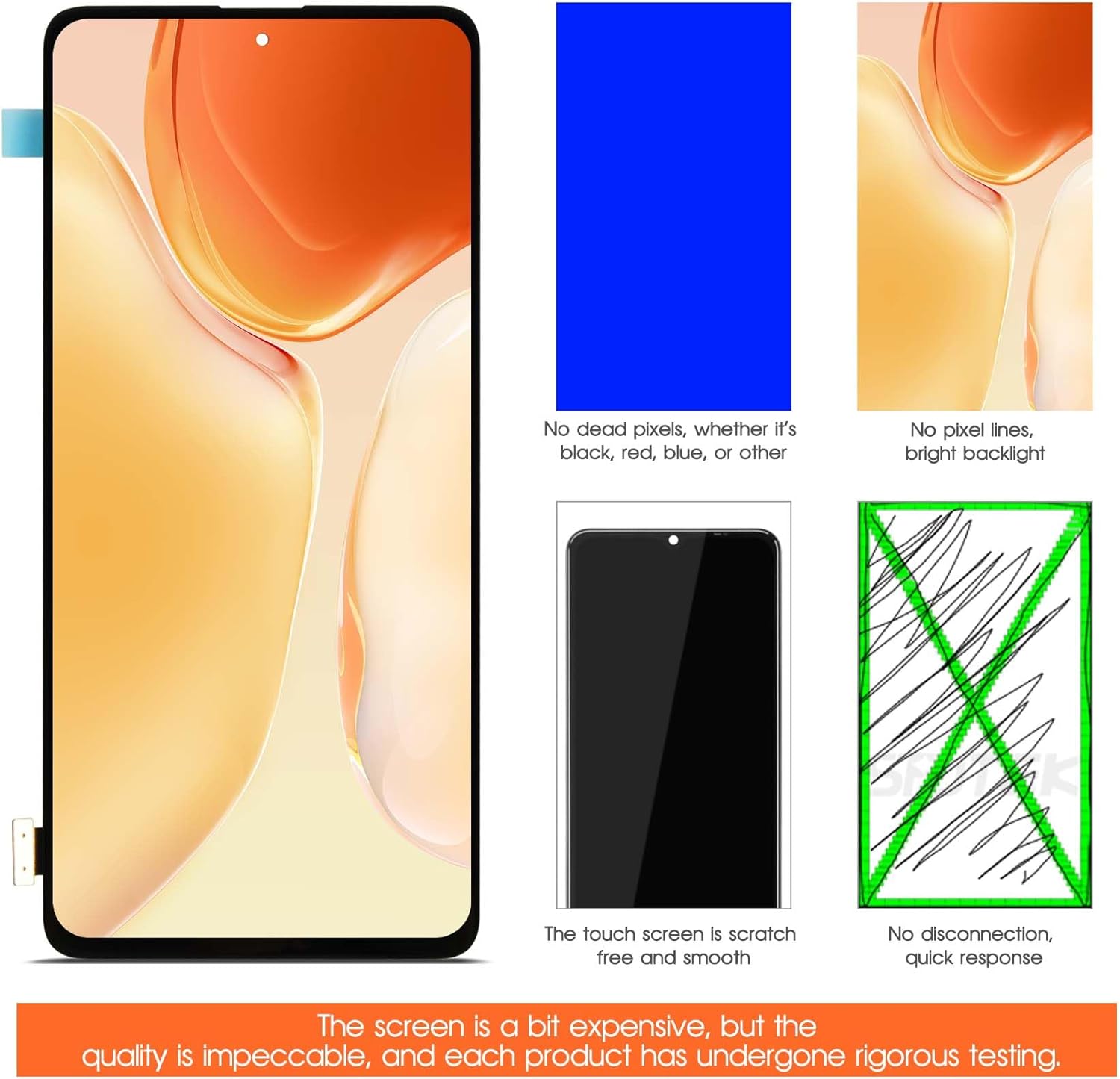 AGCUT Schermo OLED per Samsung Galaxy Note 10 Lite, Nero - immagine 6