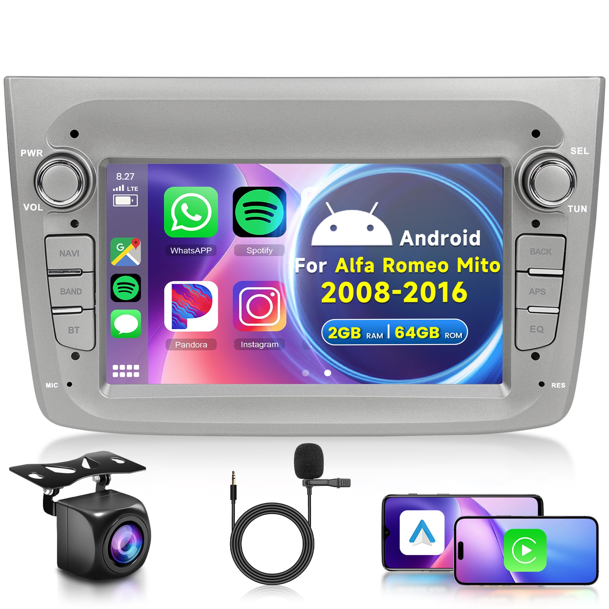 Autoradio 2 Din per Alfa Romeo MITO 7'' (2G+64G)