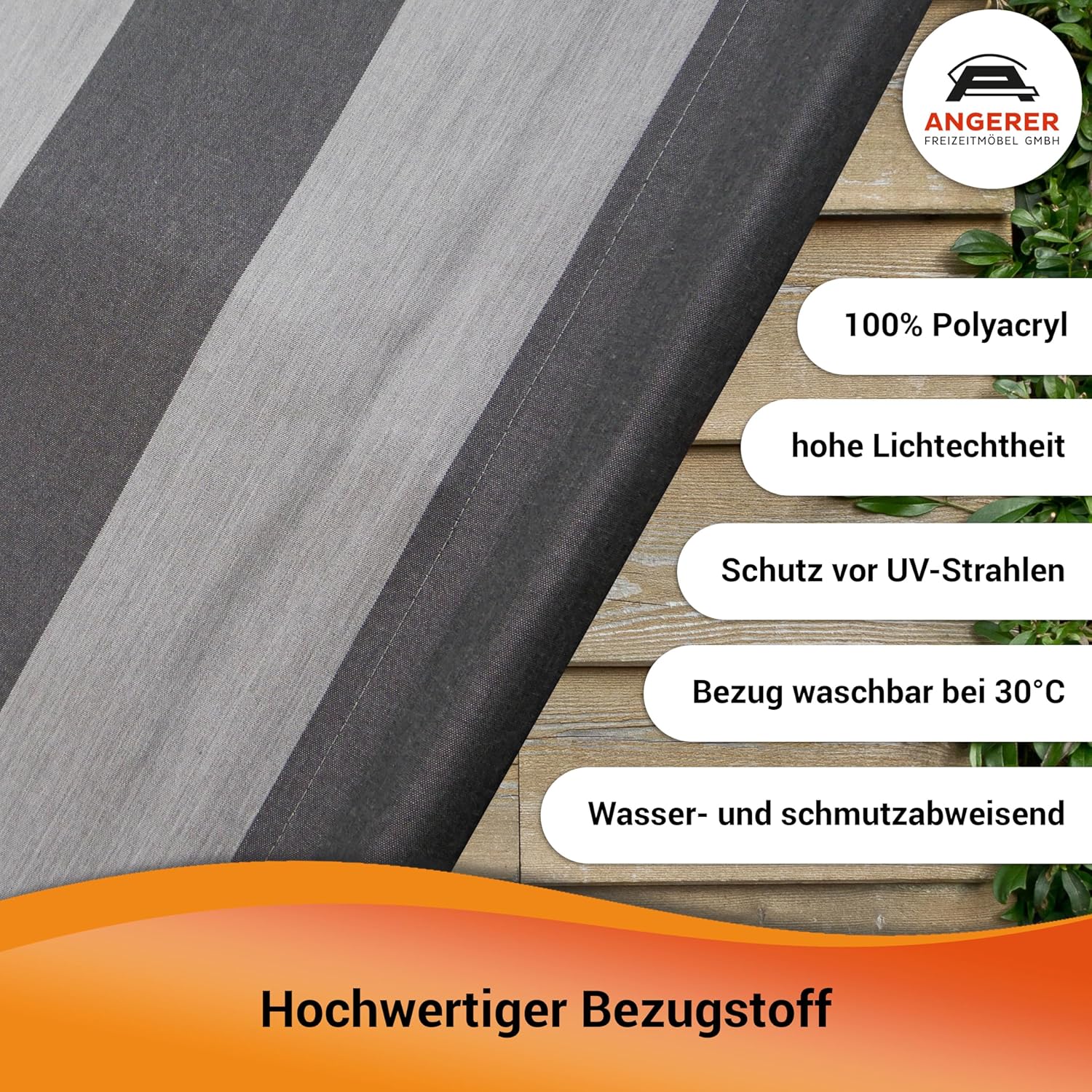 Angerer Tenda da Sole con Morsetto 200 cm, Grigio Scuro - immagine 3