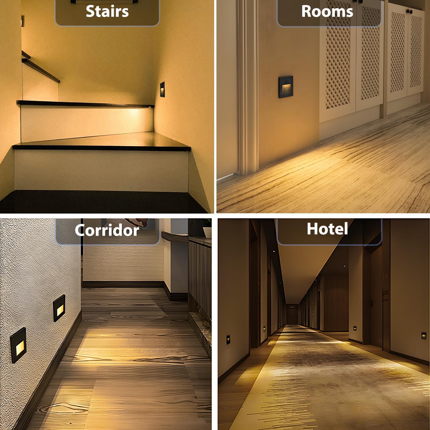 Arotelicht 8x Applique LED 3W per Scale, Nero - immagine 4