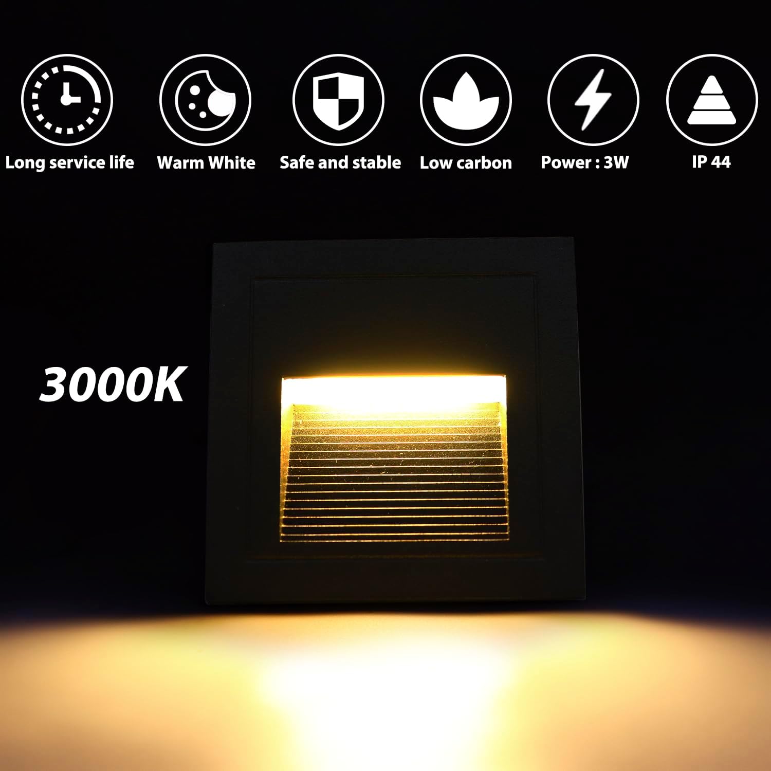 Arotelicht 8x Applique LED 3W per Scale, Nero - immagine 5