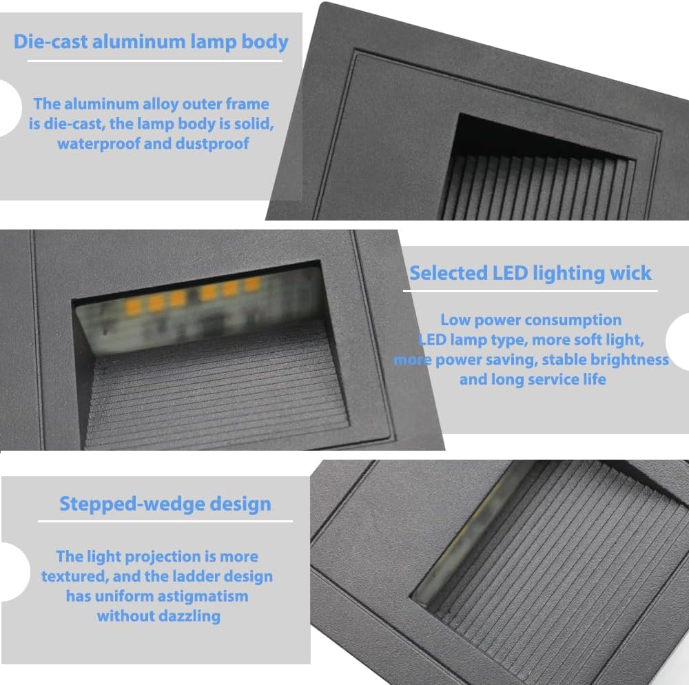 Arotelicht 8x Applique LED 3W per Scale, Nero - immagine 6