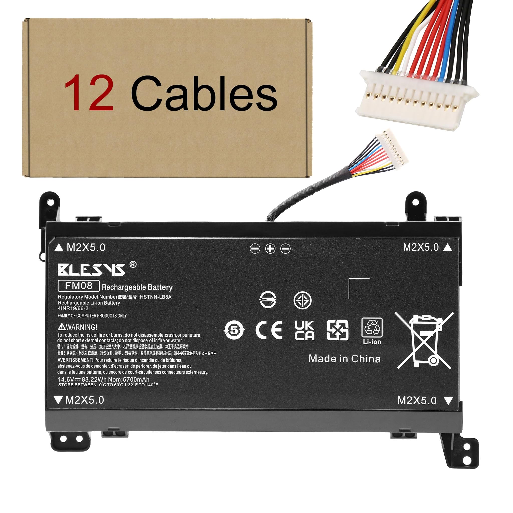 Blesys FM08 - Batteria per HP Omen 17-an0xx Laptop