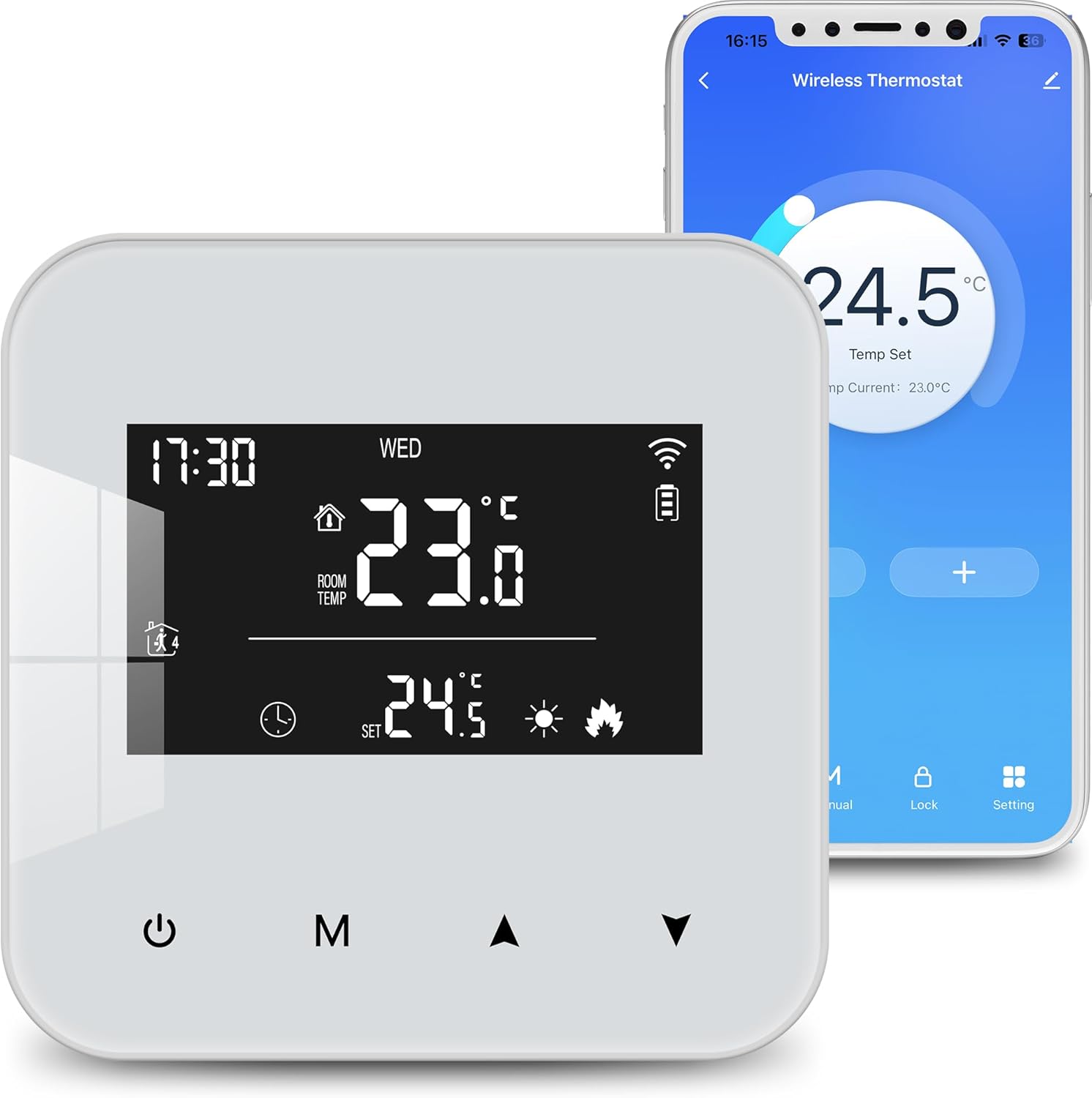 Termostato Programmabile Giornalmente a Batteria - immagine 1