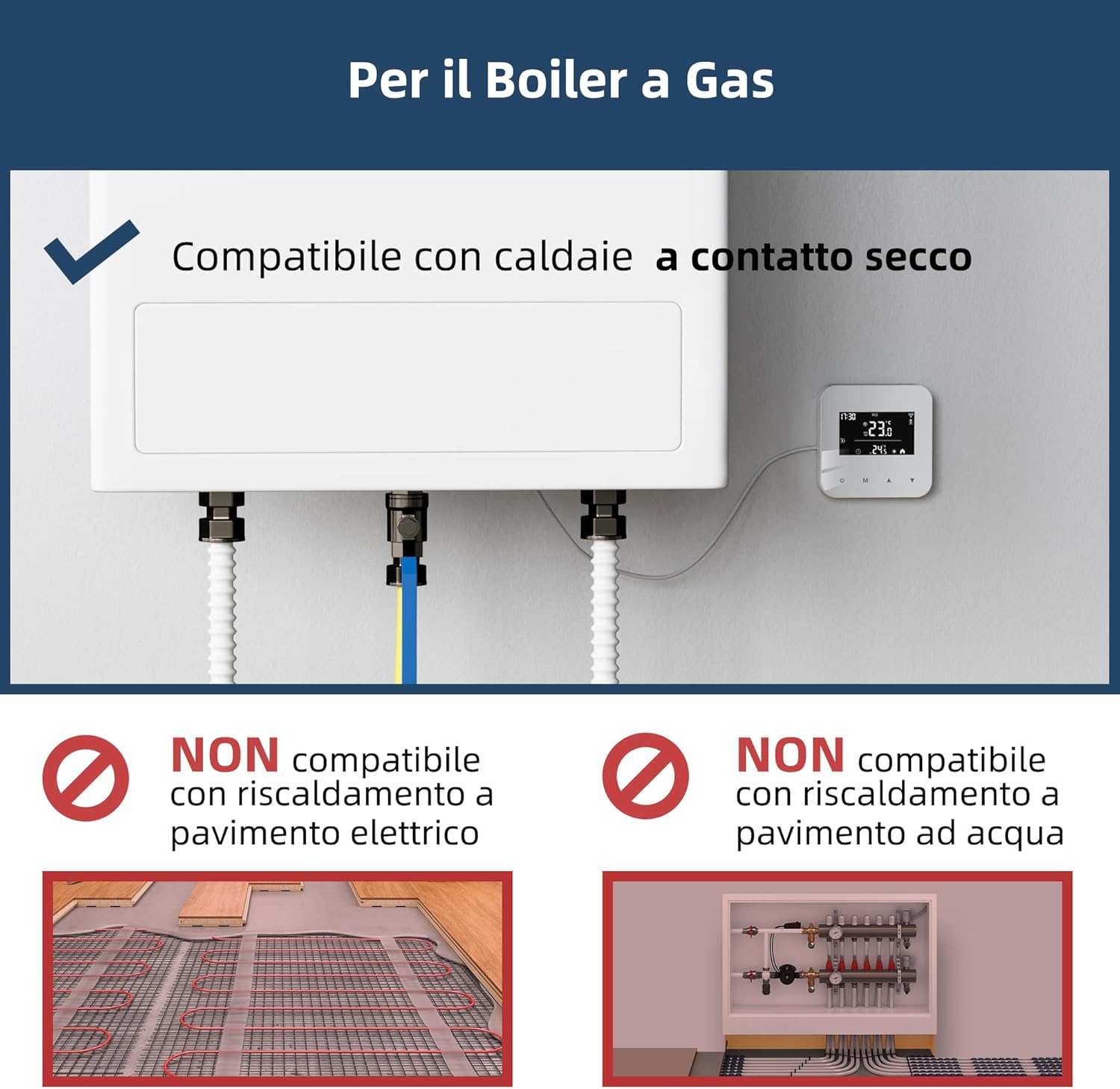 Termostato Programmabile Giornalmente a Batteria - immagine 2