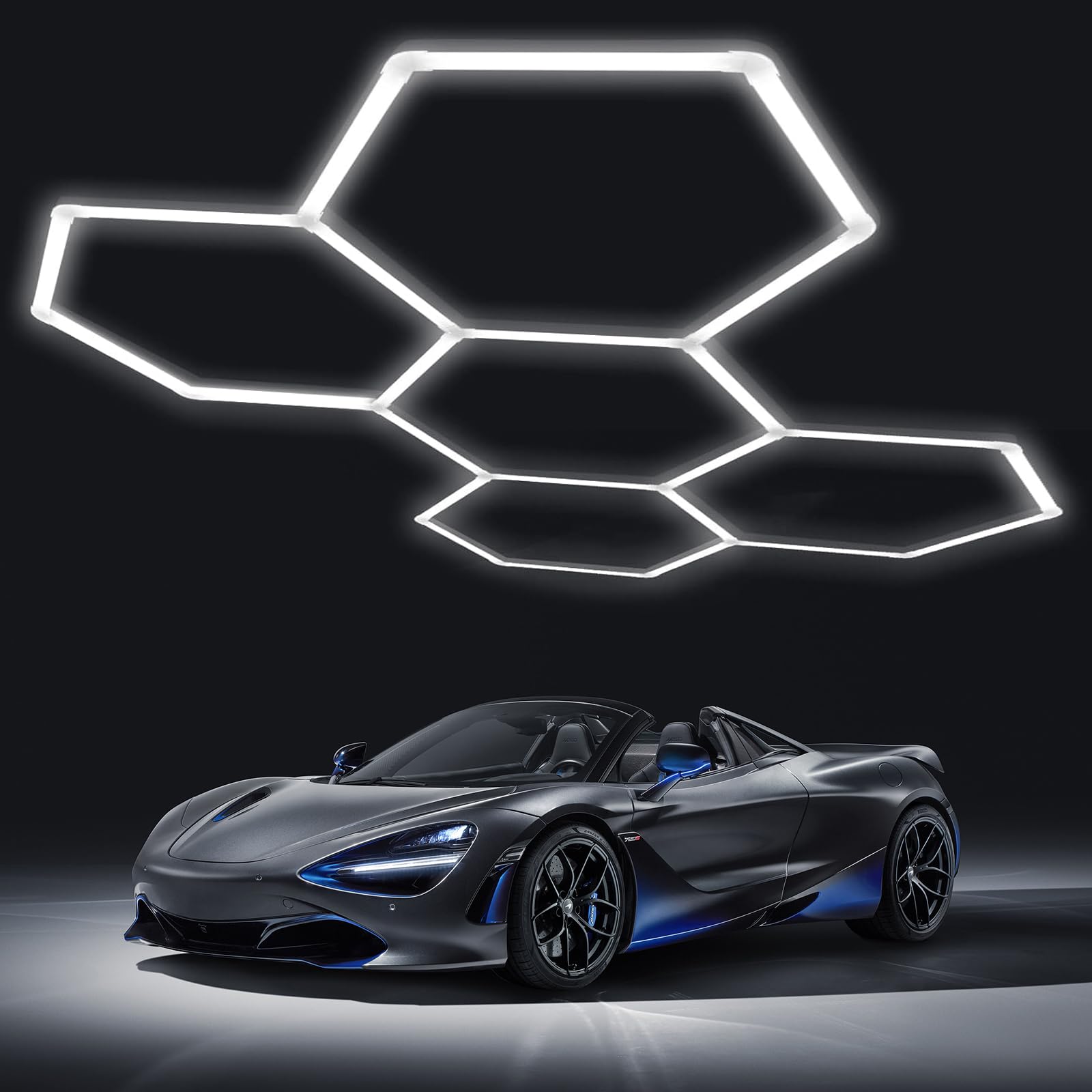 Hexagon LED Garage Light 6500K - 5 Fori