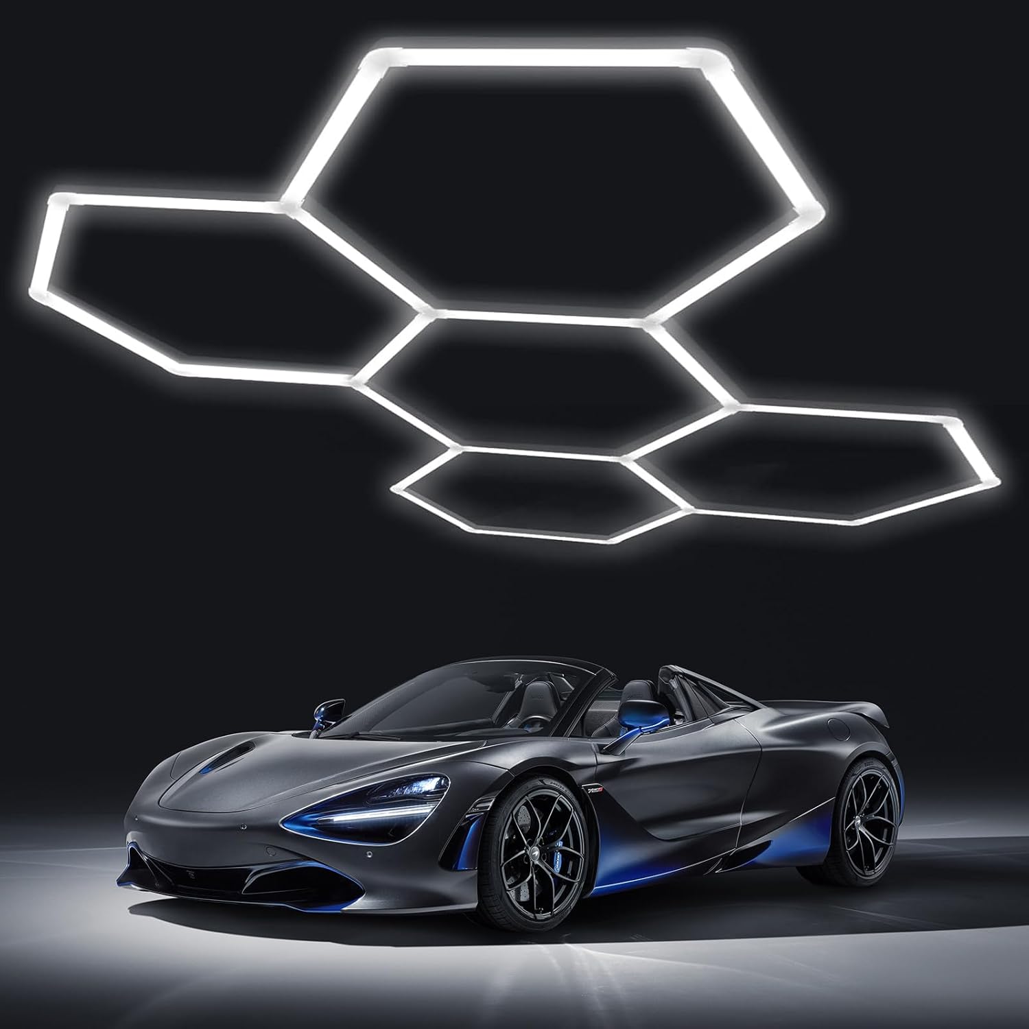 Hexagon LED Garage Light 6500K - 5 Fori - immagine 1