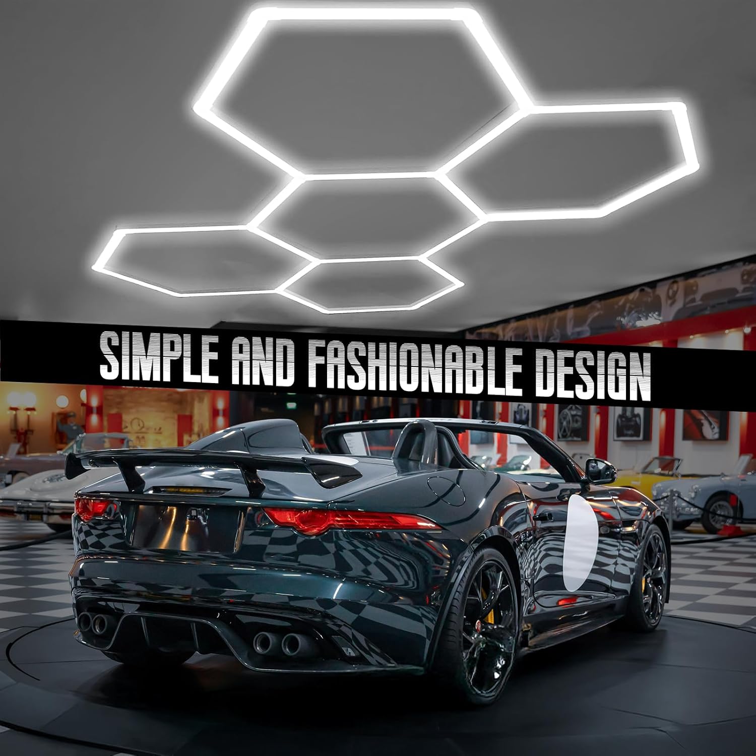 Hexagon LED Garage Light 6500K - 5 Fori - immagine 5