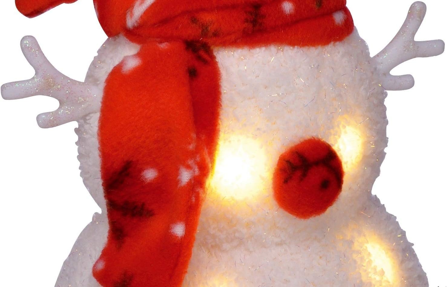 Bambelaa! Pupazzo di Neve con Luce LED, Rosso 42cm - immagine 4