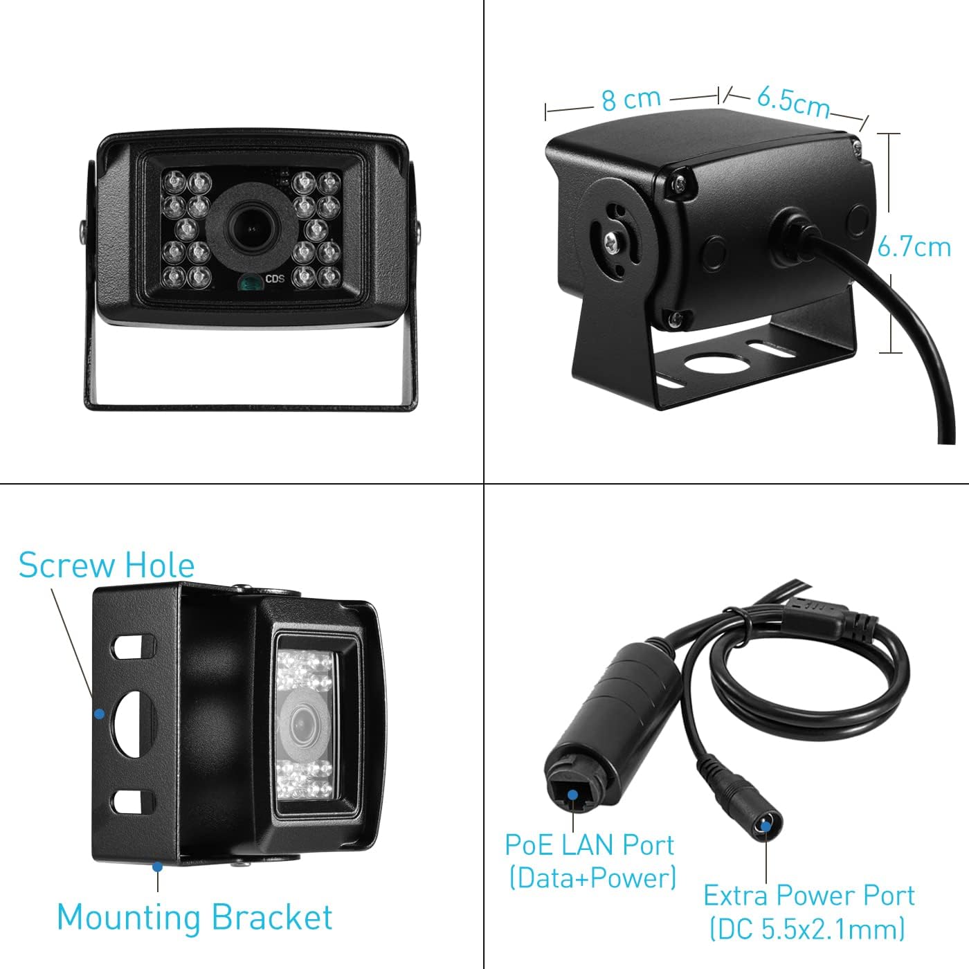 Mini POE IP Camera 5MP Metallo IP65 Esterna - immagine 5