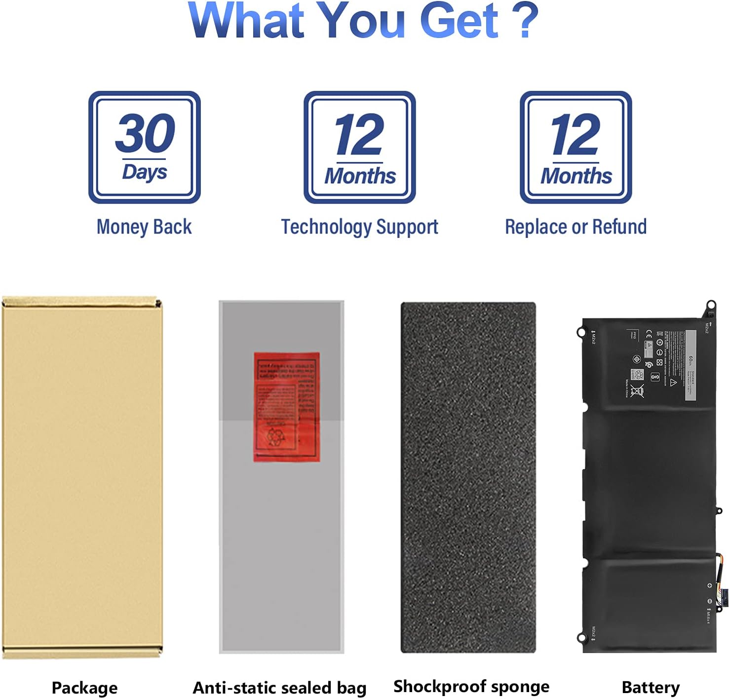 Antiee Batteria 60Wh PW23Y per Dell XPS 13 9360 - immagine 6