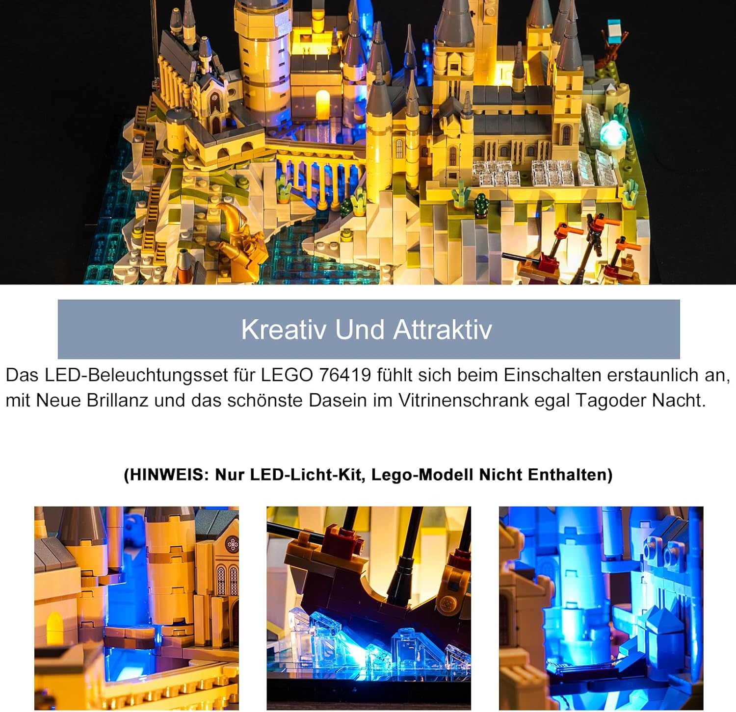 Music Version - Kit Luci a LED per Lego Hogwarts 76419 - immagine 3