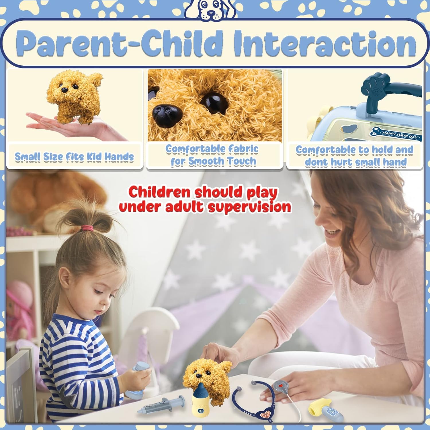 STAY GENT Peluche Robot Cane con Valigetta Dottore 12Pz - immagine 5