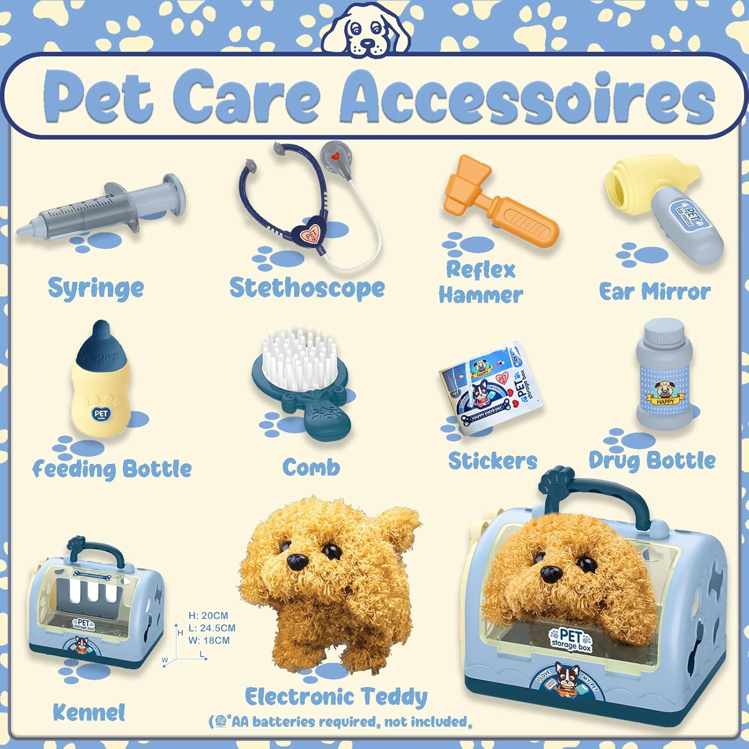 STAY GENT Peluche Robot Cane con Valigetta Dottore 12Pz - immagine 6