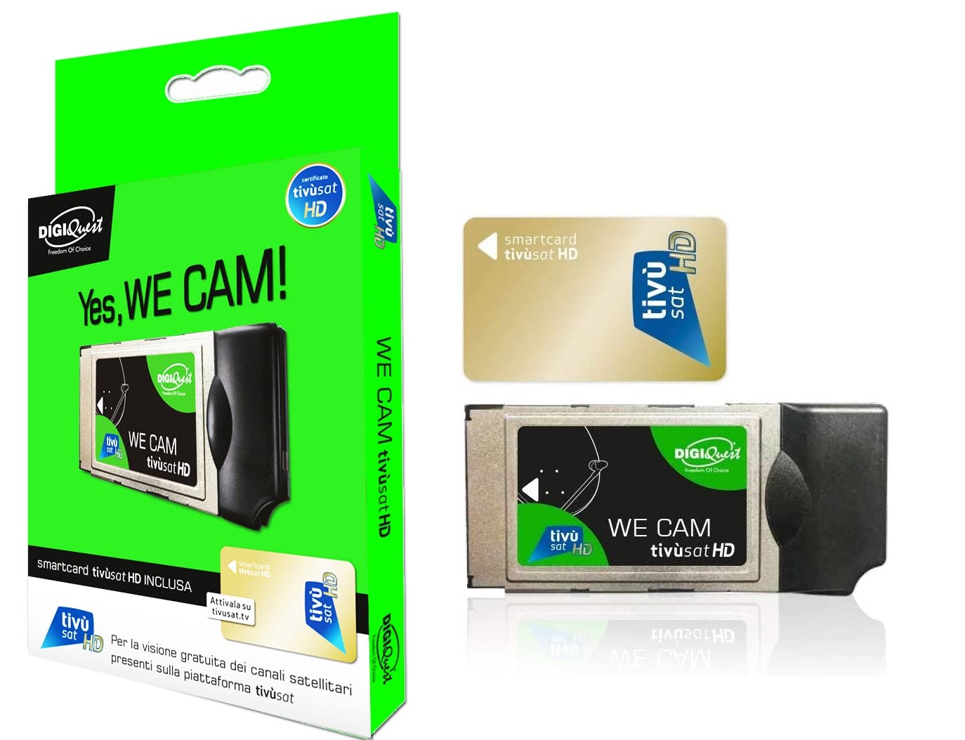 Digiquest We CAM Tivùsat HD Certificata con Smartcard
