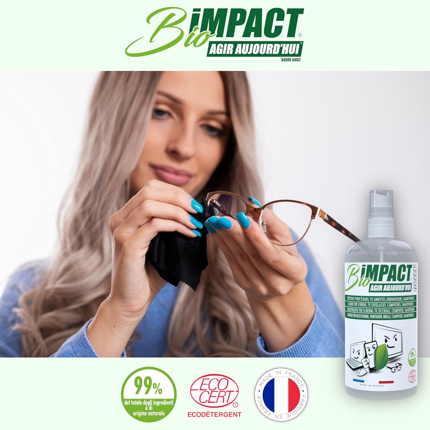 Spray Detergente Naturale per Schermi TV, PC, Occhiali - immagine 4