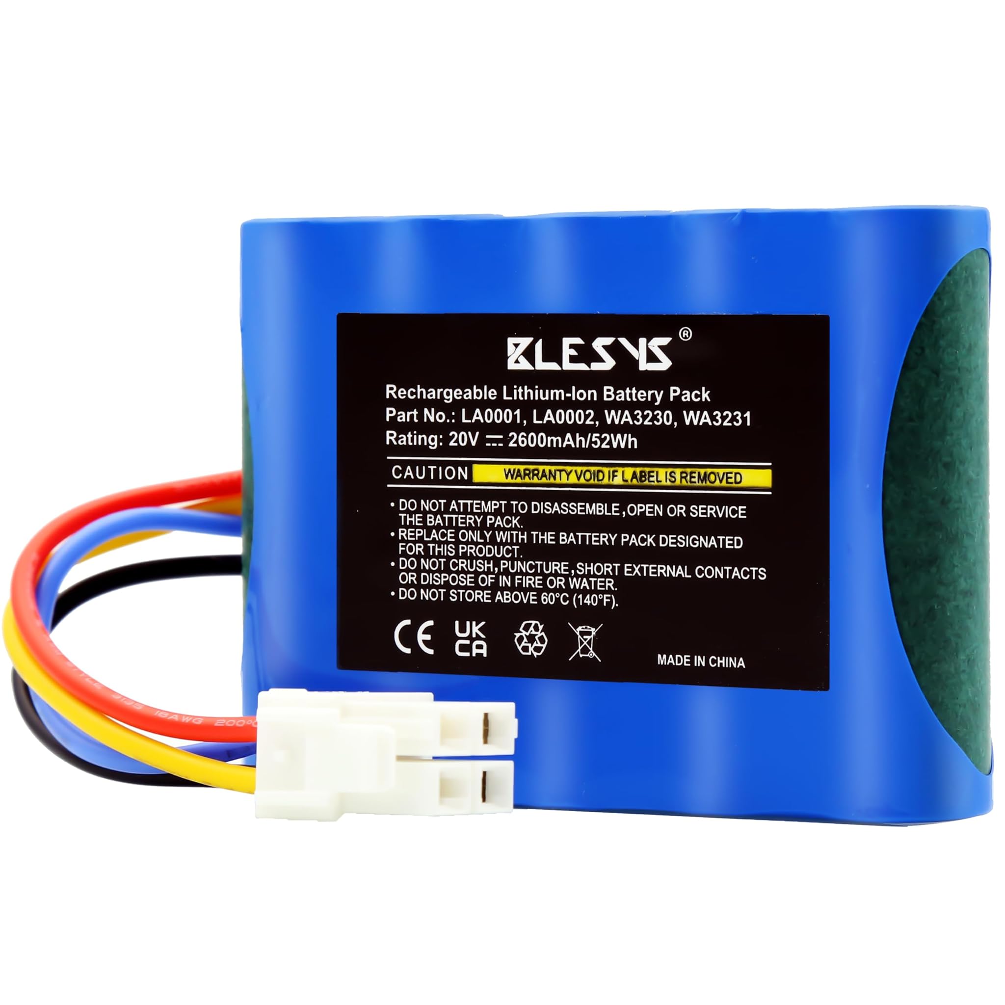 Batteria WA3230 WA3231 per Worx Landroid 20V 2600mAh