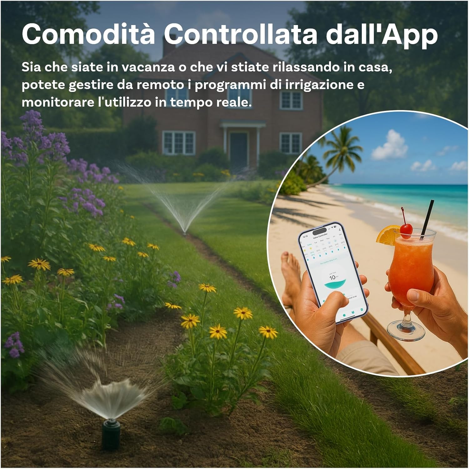 Mmobiel Timer Irrigazione WiFi Smart Solare & USB - immagine 3