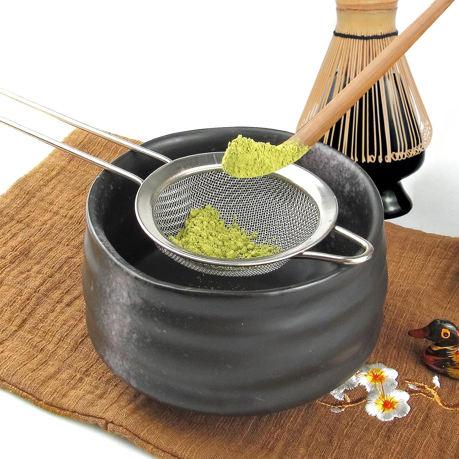 Artcome Set da Tè Giapponese Matcha, Nero - immagine 5